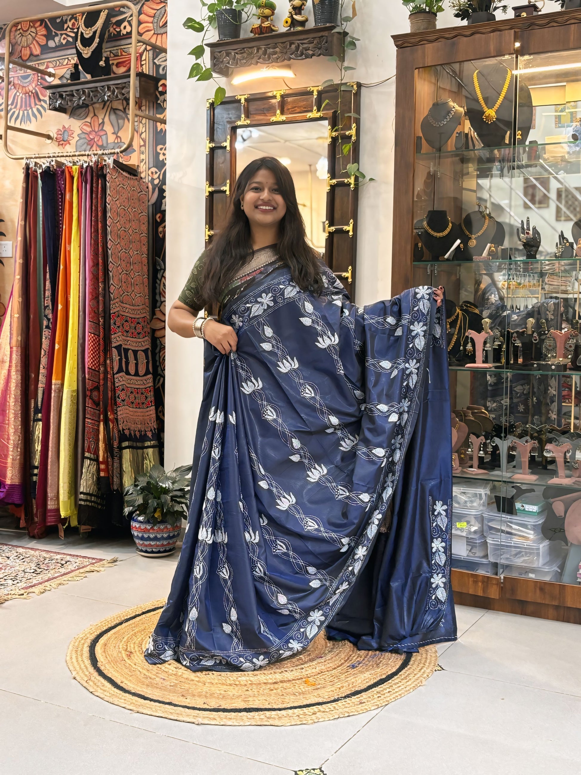 Deepanjali - Katha Dupian Silk Saree
