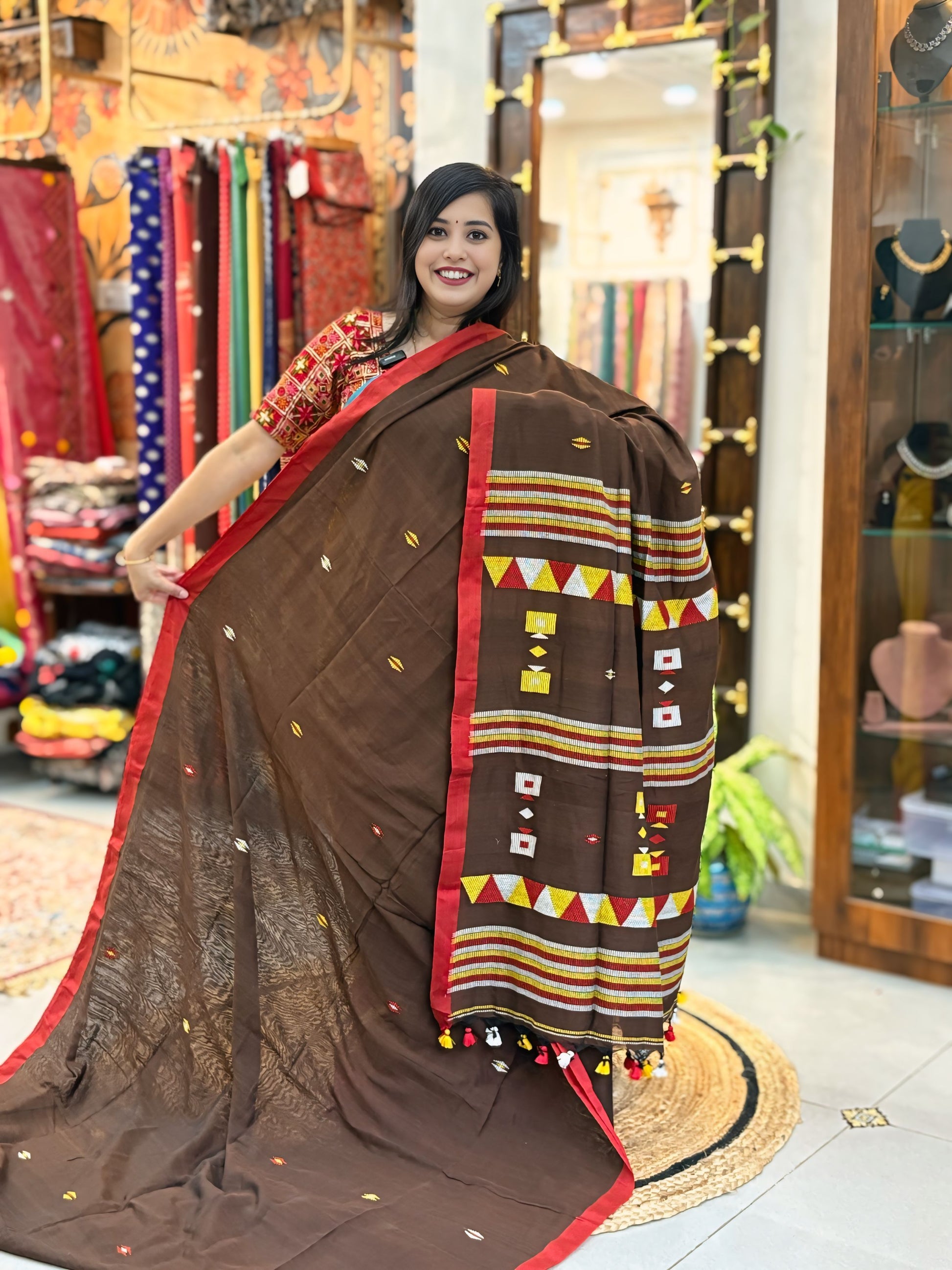Sutrika - Bhujori Khadi Cotton Saree