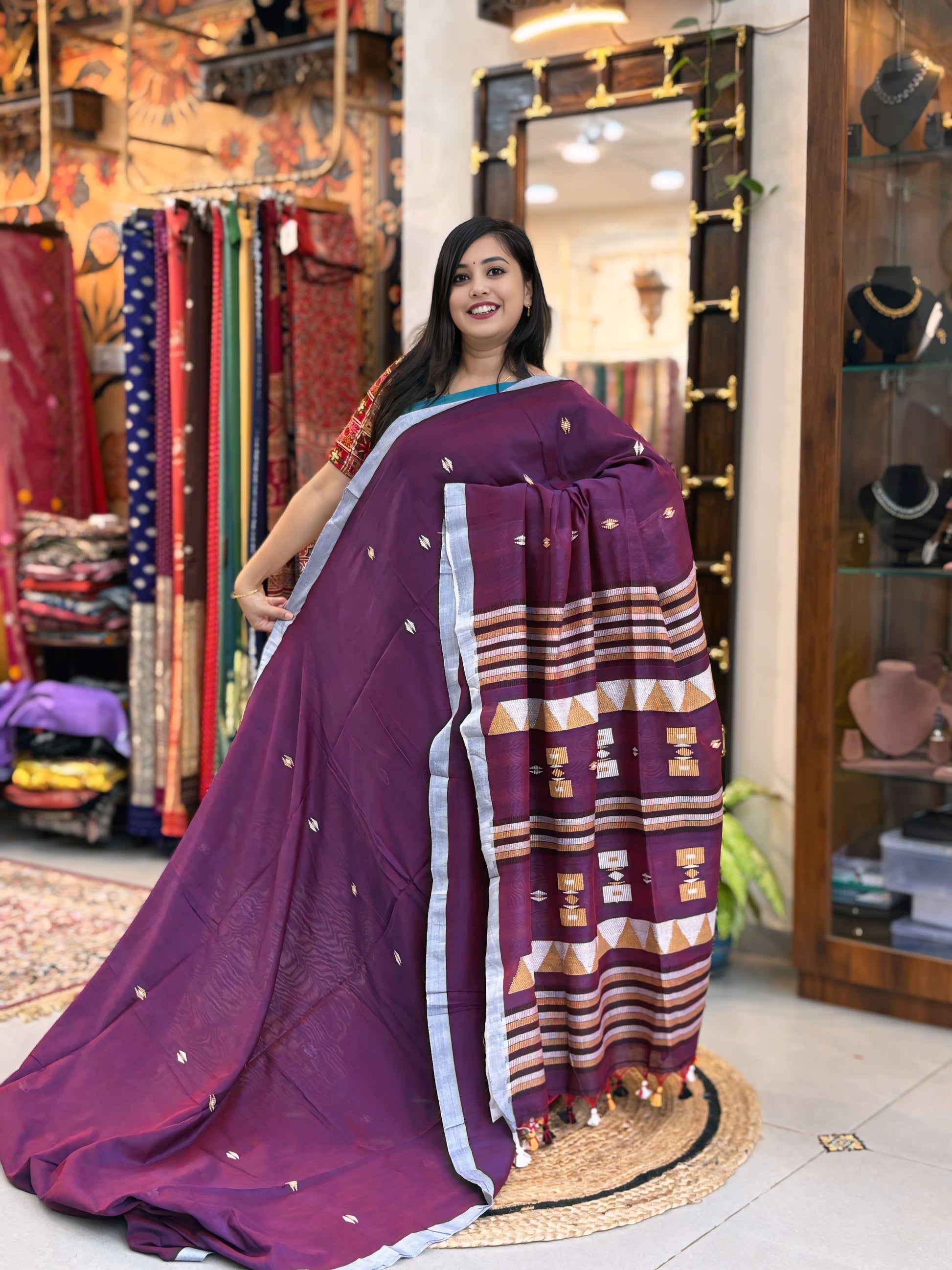 Bhunika - Bhujori Khadi Cotton Saree