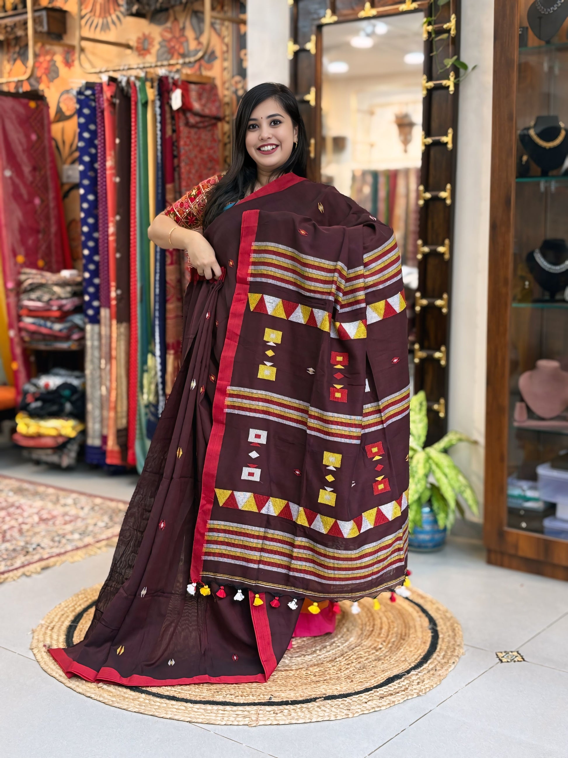 Nakshi - Bhujori Khadi Cotton Saree