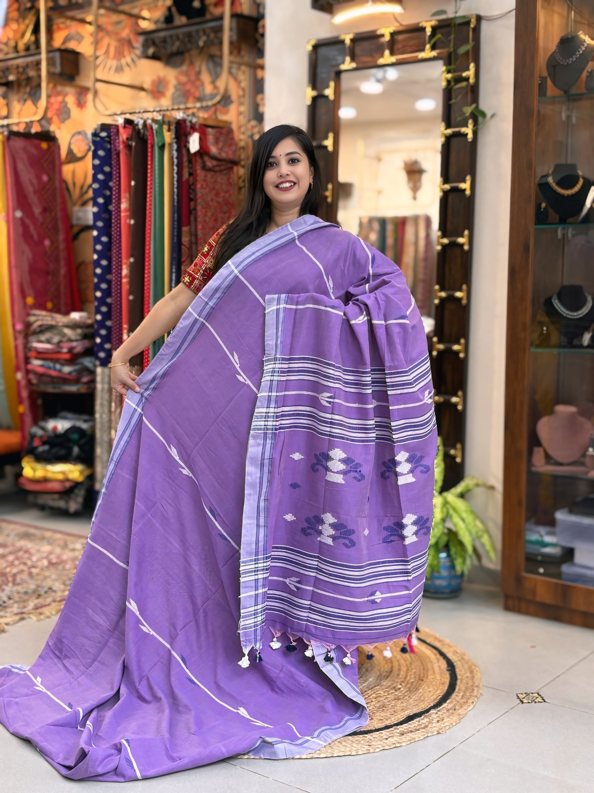 Rivika - Bhujori Khadi Cotton Saree