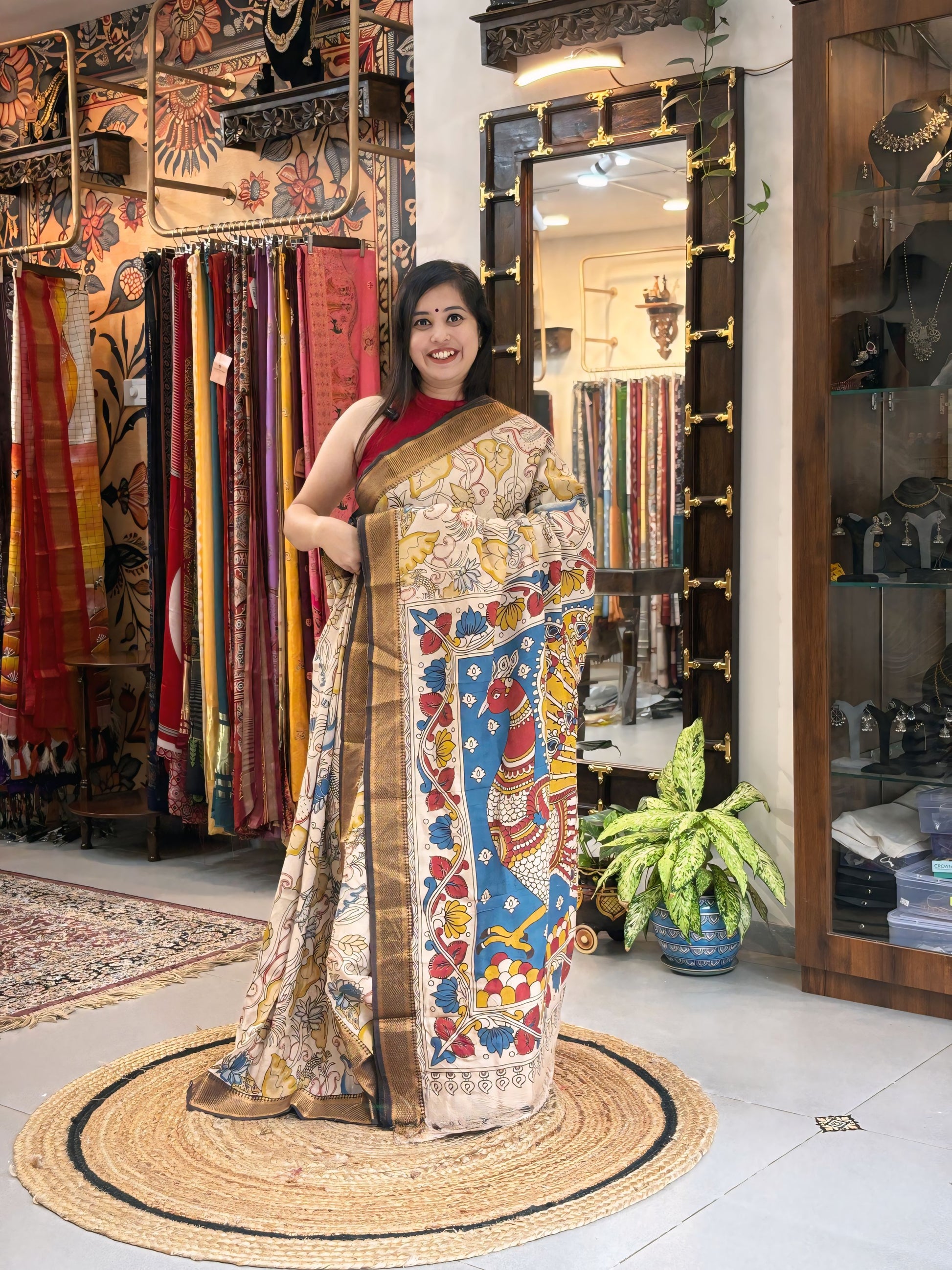 Mayura - Kalamkari Nizam Border