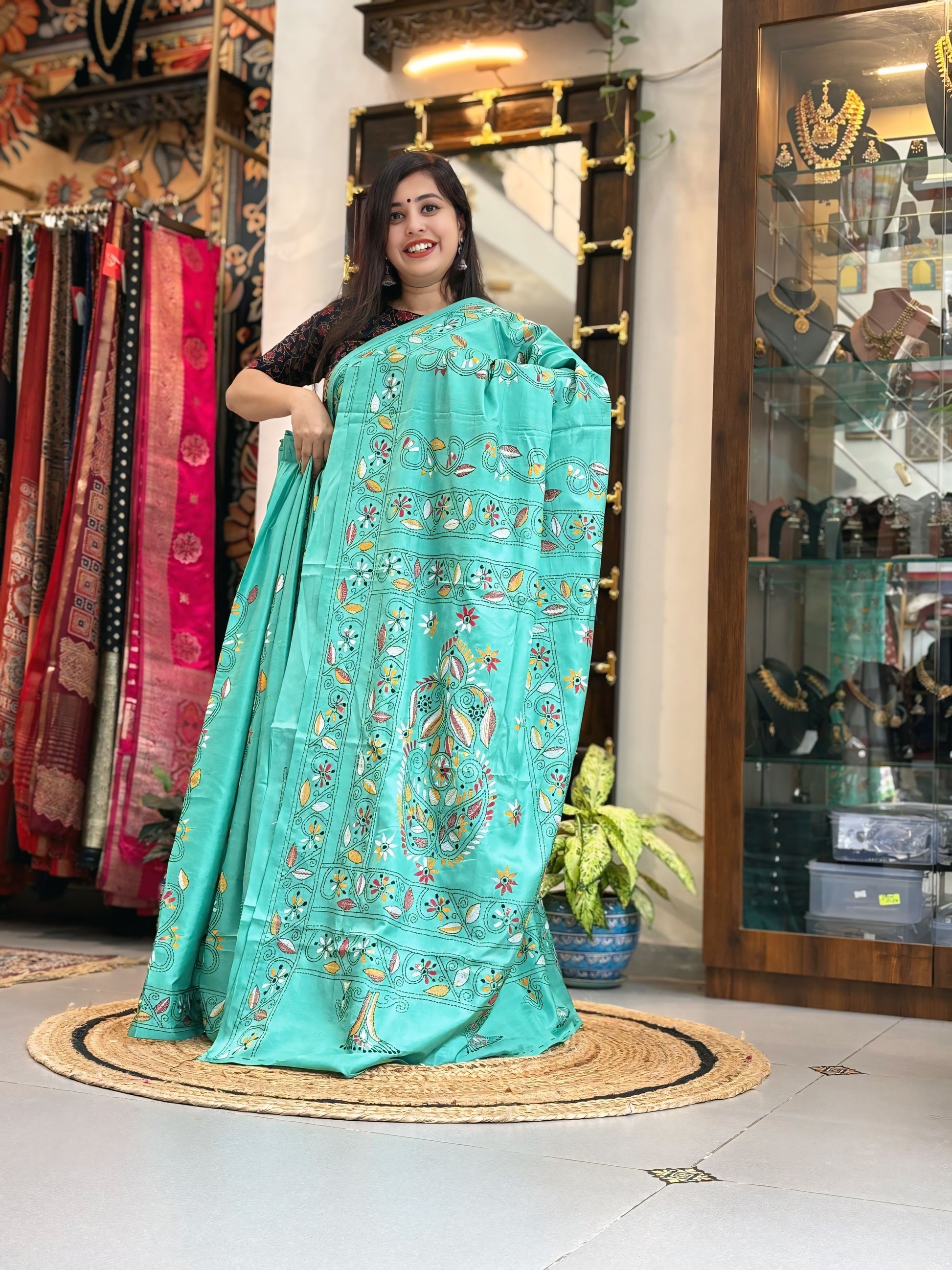 Vrindavan - Katha Dupian Silk Saree