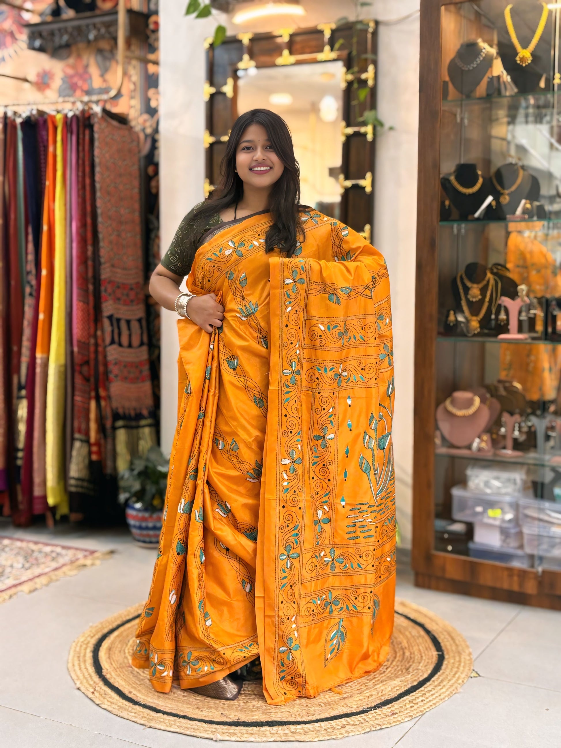 Rekha - Katha Dupian Silk Saree