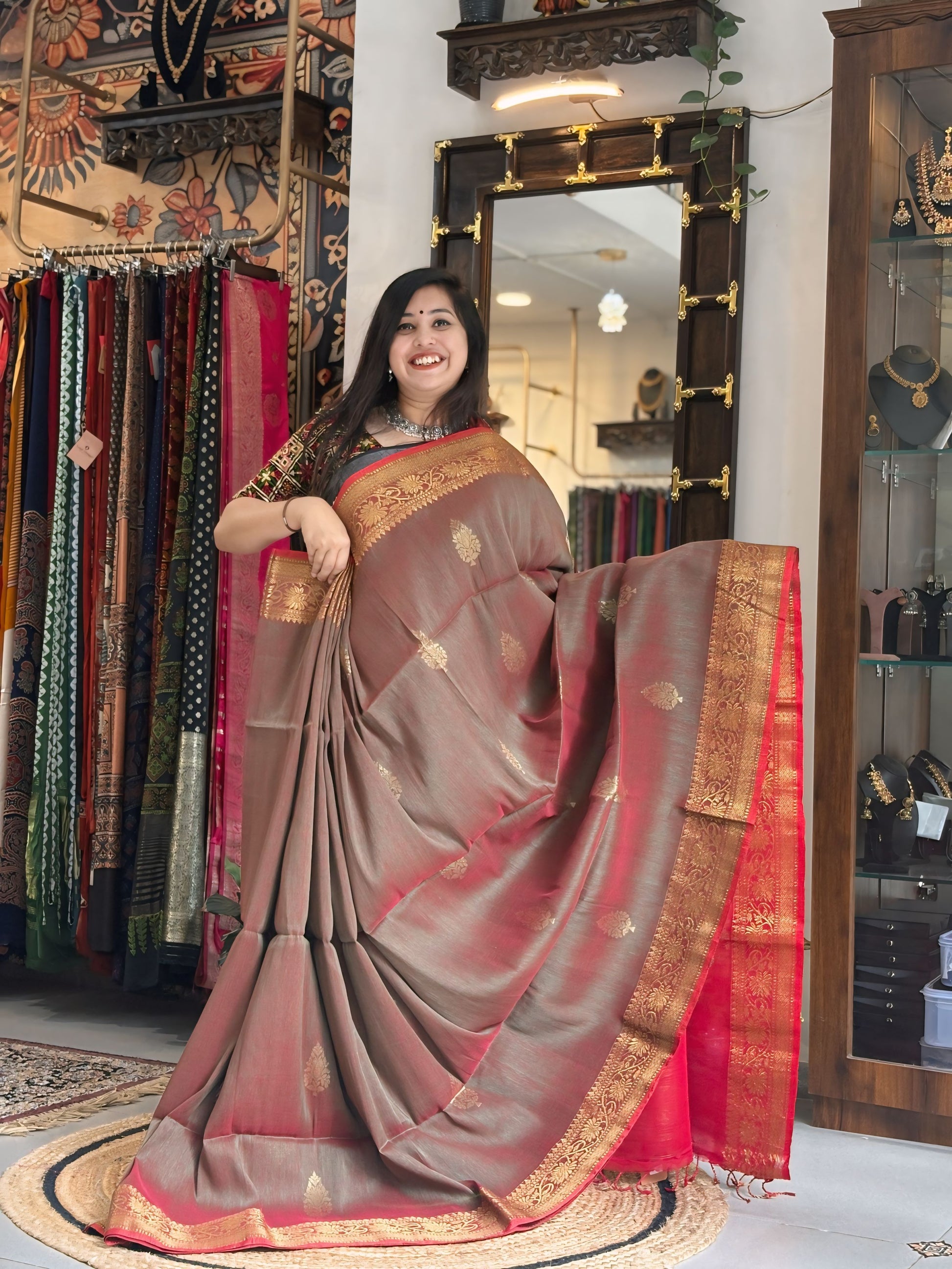 Coffee Glow - Banarasi Linen