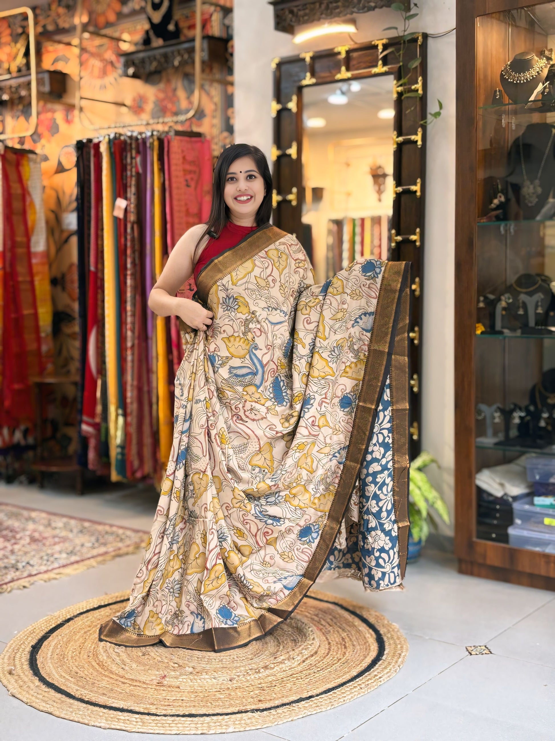 Mayura - Kalamkari Nizam Border