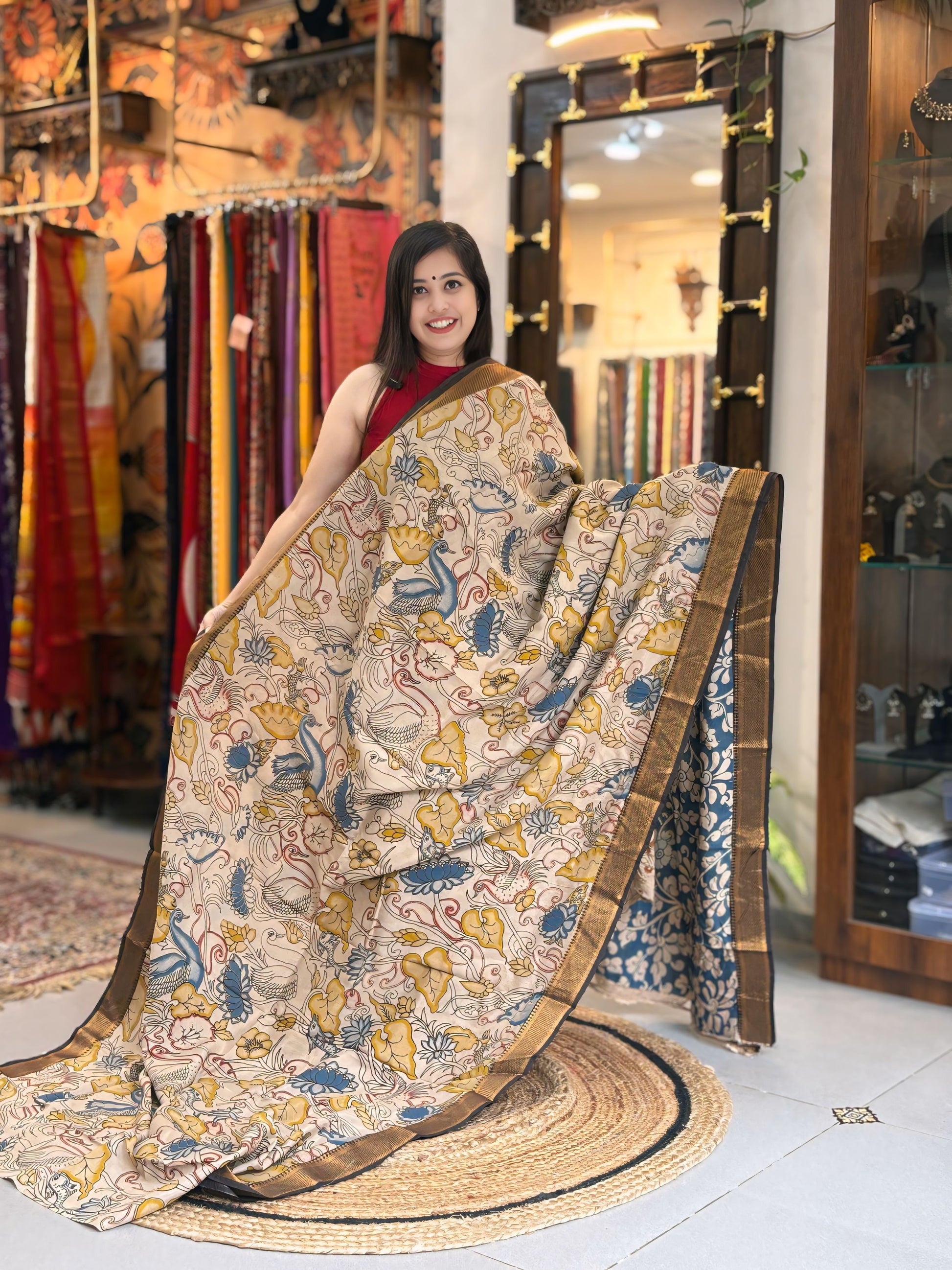 Mayura - Kalamkari Nizam Border