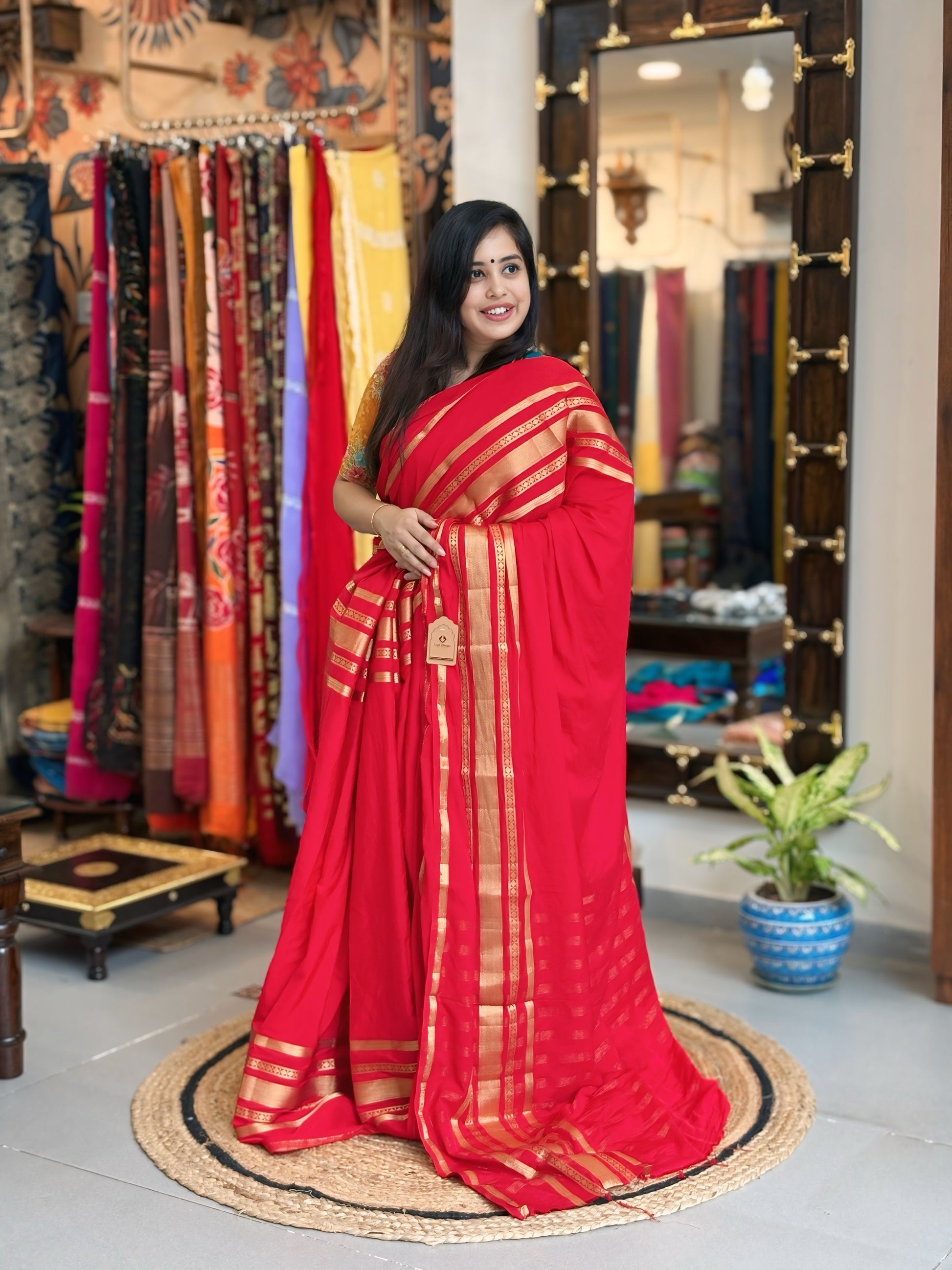 Rakta Panchami - Crepe Silk Mysore