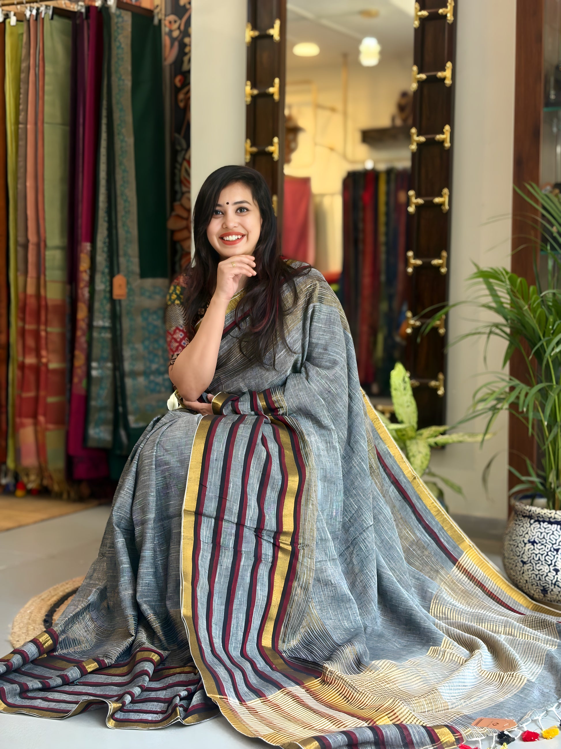 Linen Saree 022