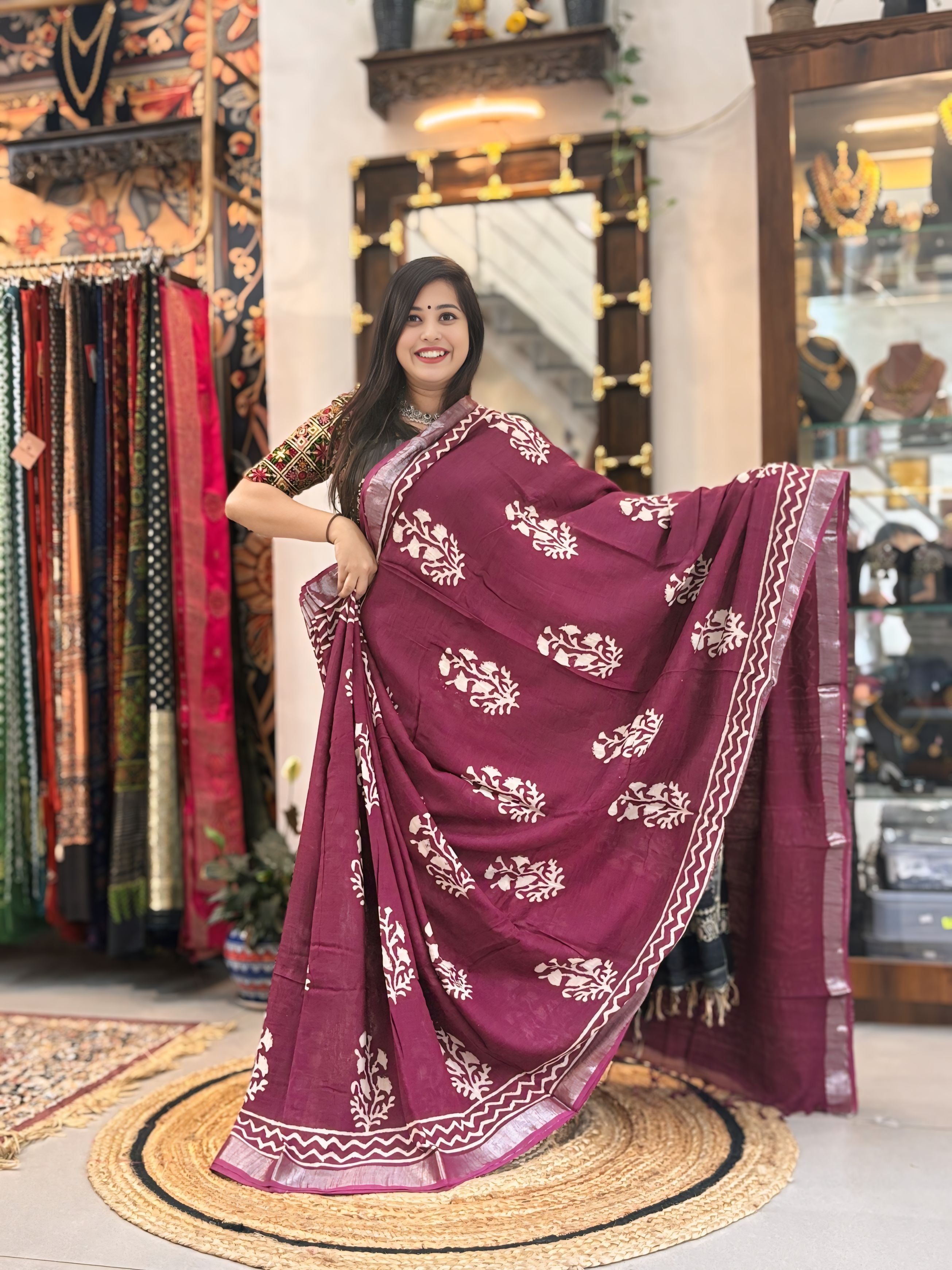Cotton Linen Saree