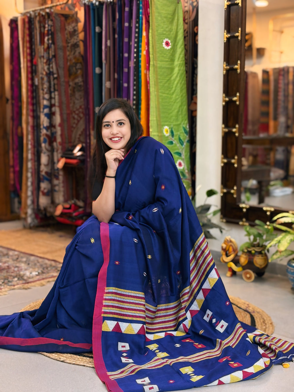 Neer - Bhujori Khadi Cotton Saree