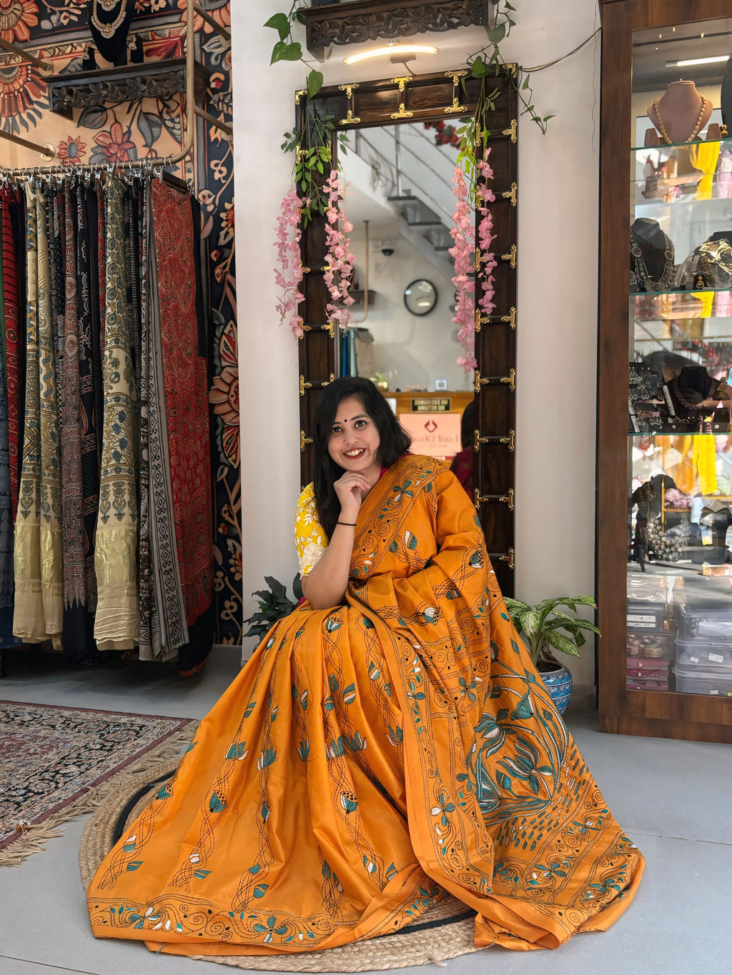 Nandini - Katha Dupian Silk Saree