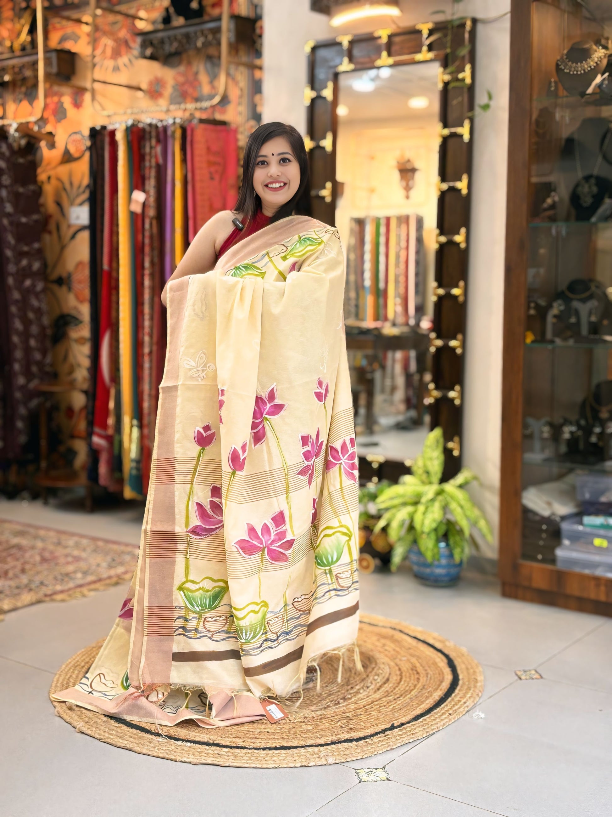 Chitra Vastra - Handpainted Tussar