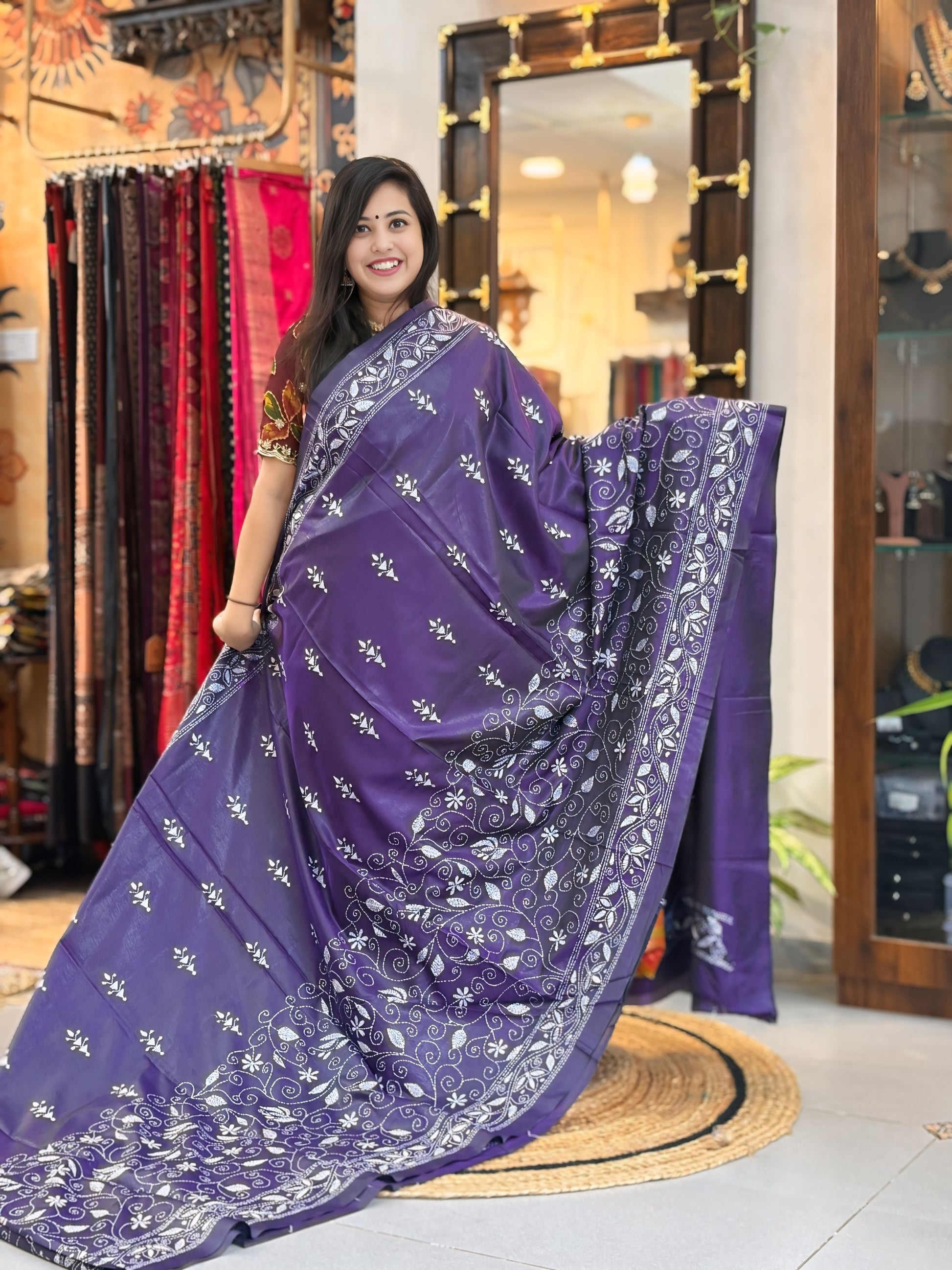 Tarangini - Katha Dupian Silk Saree