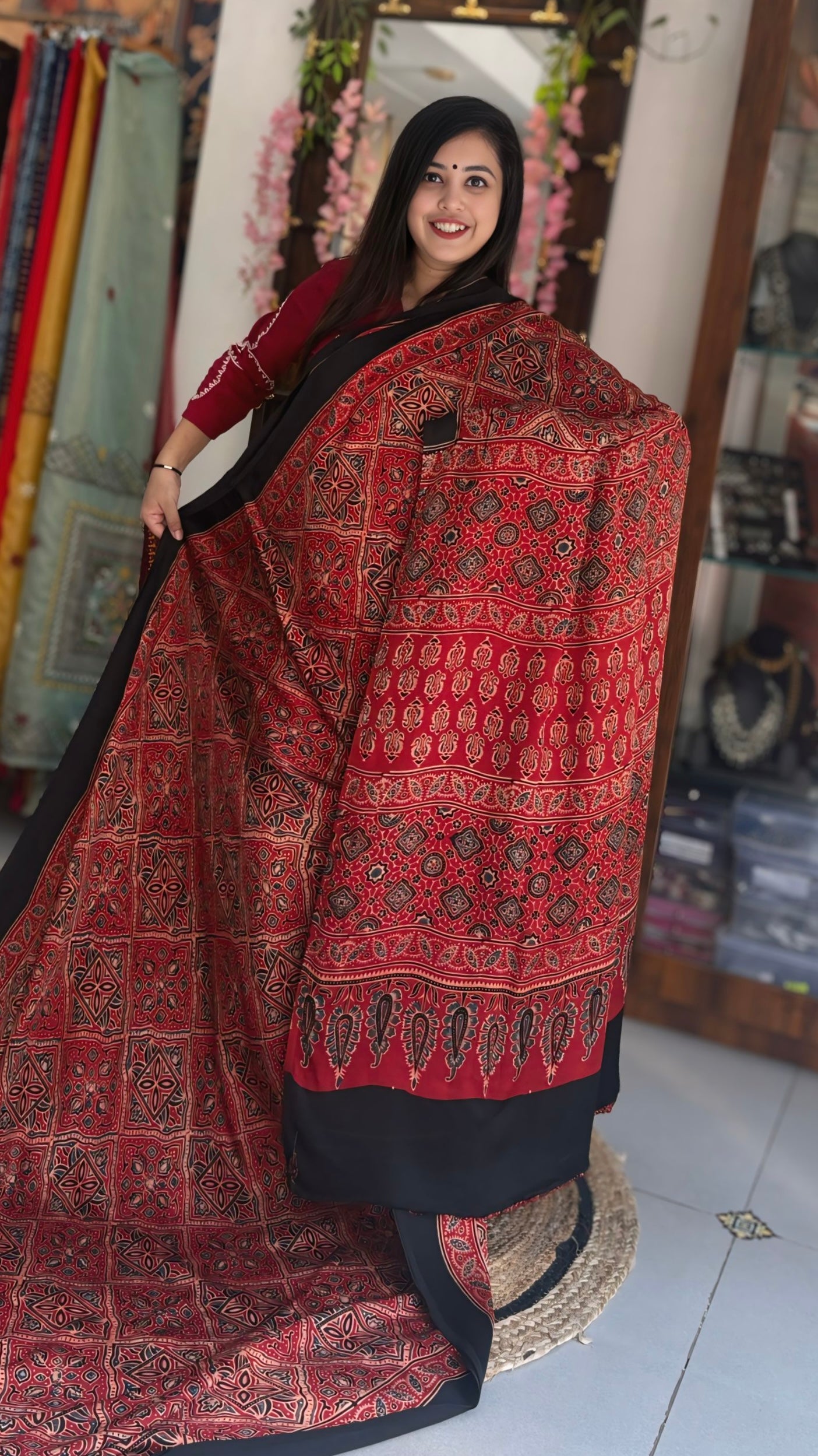 Vanshika - Pure Ajrak Modal Silk