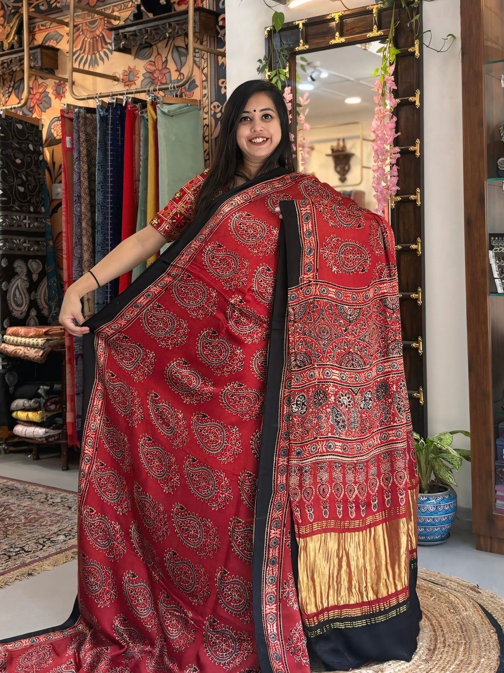 Noorani - Pure Ajrak Modal Silk (Lakripatta)