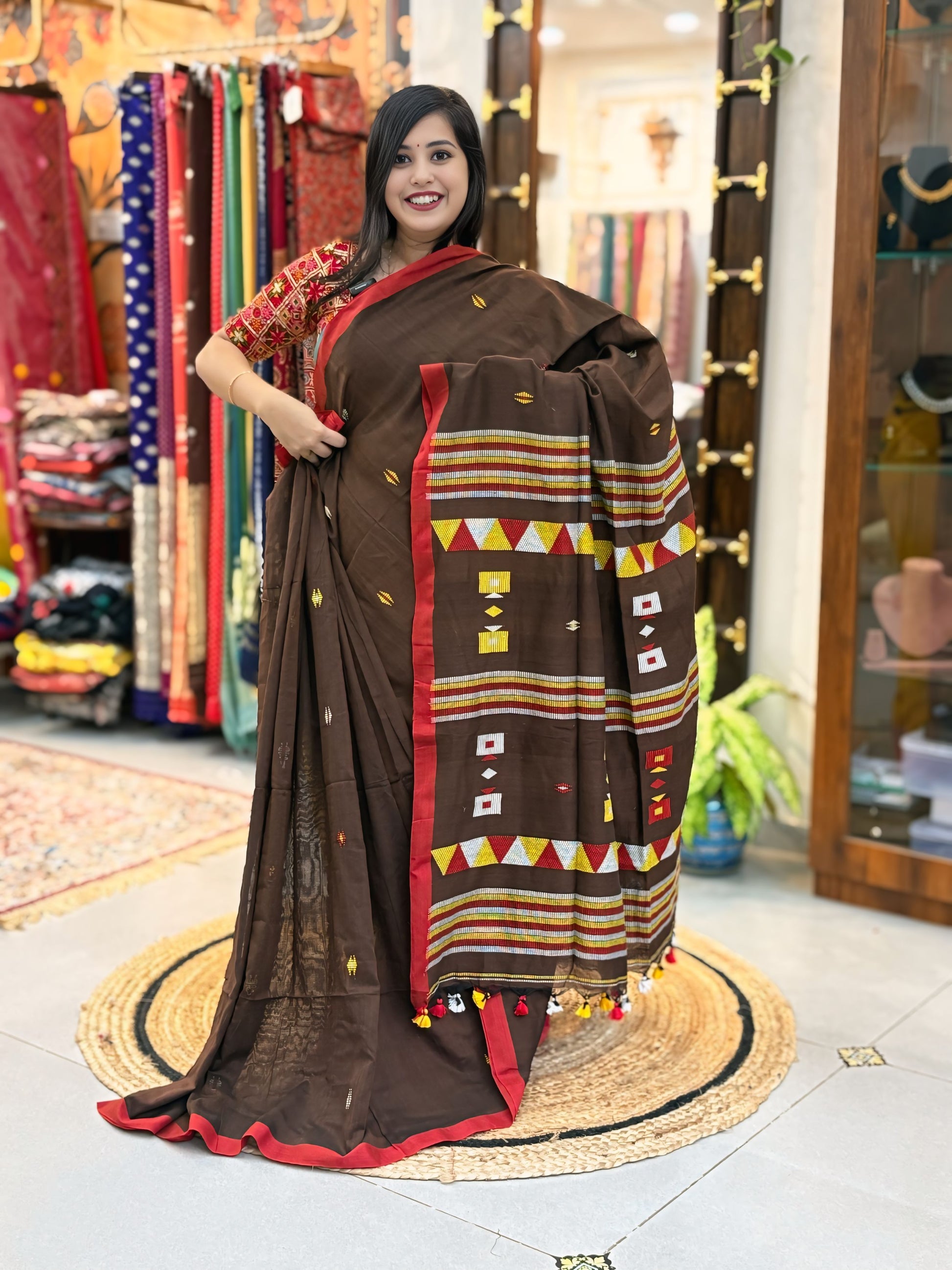 Sutrika - Bhujori Khadi Cotton Saree