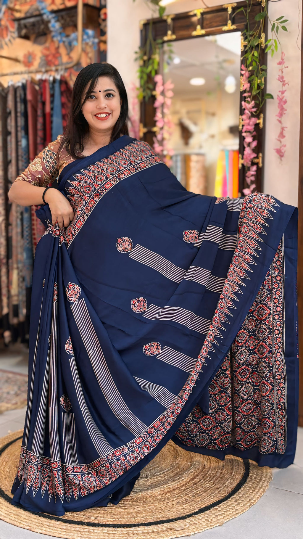 Aarya - Pure Ajrak Modal Silk