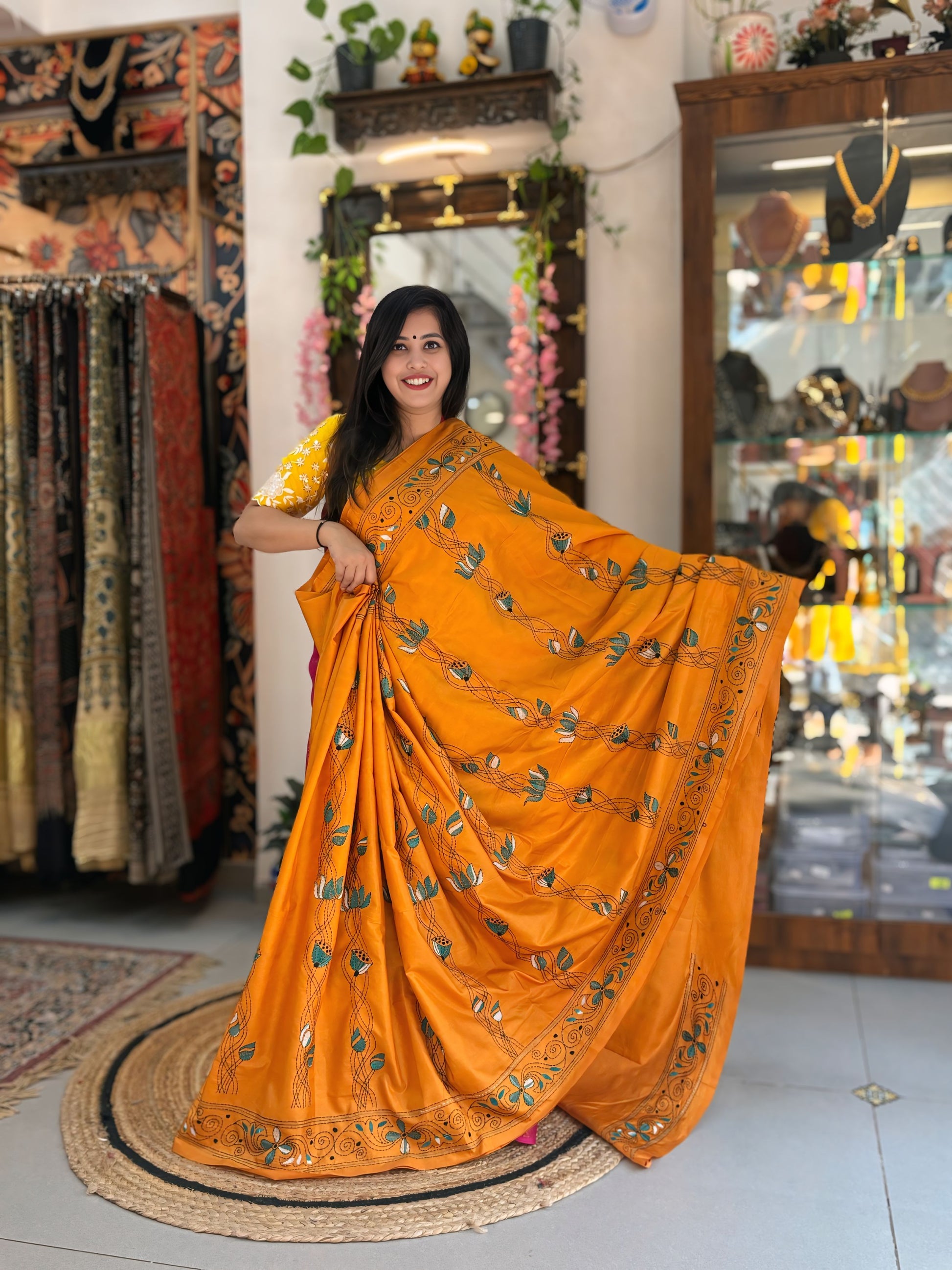 Nandini - Katha Dupian Silk Saree