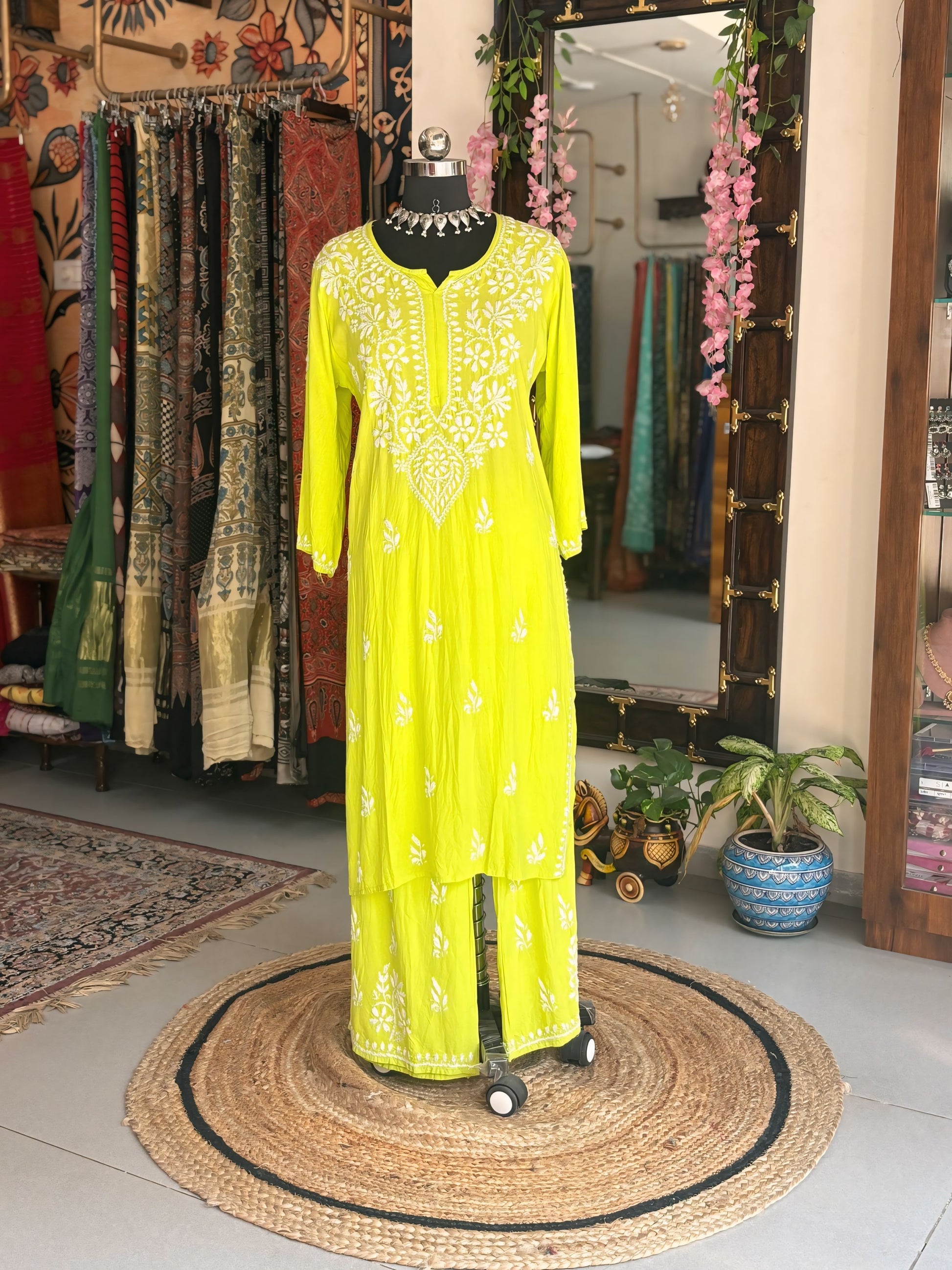 Lime Noor Kurti