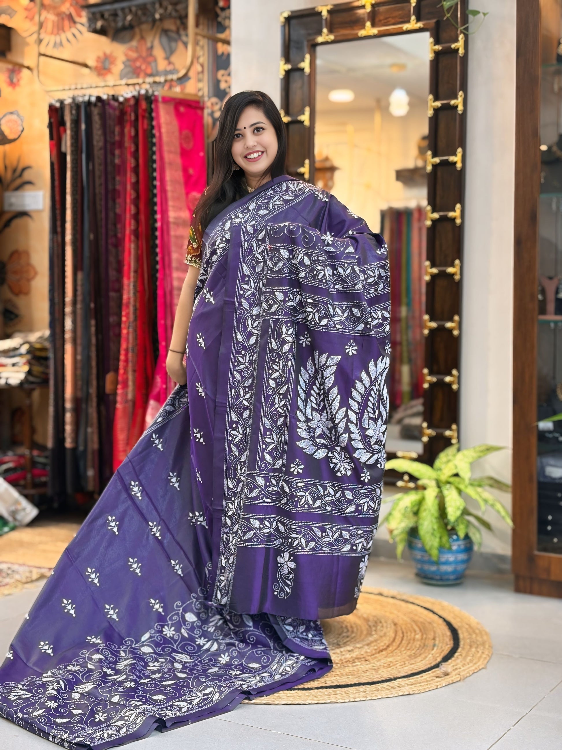 Tarangini - Katha Dupian Silk Saree