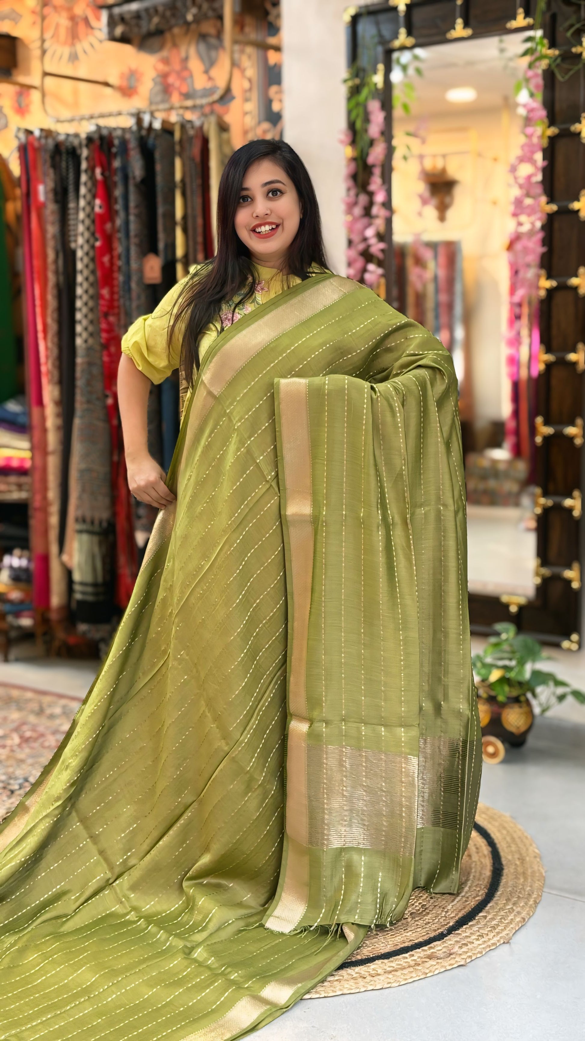 Anuradha - Maheshwari Banarasi Saree