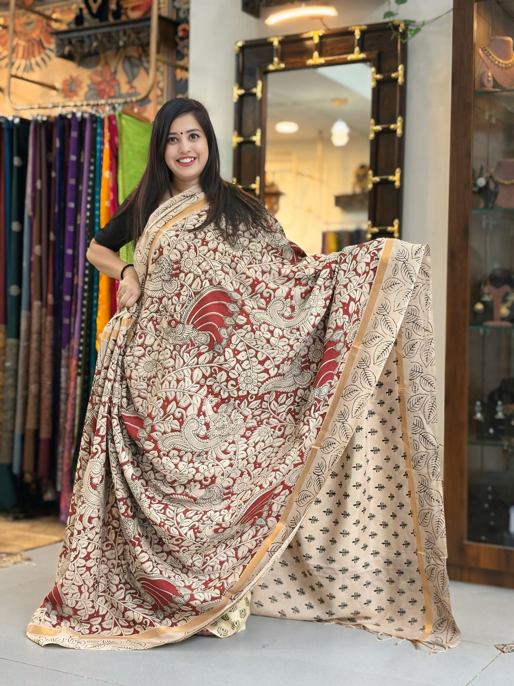 Kalamkari Nellore Silk 1003
