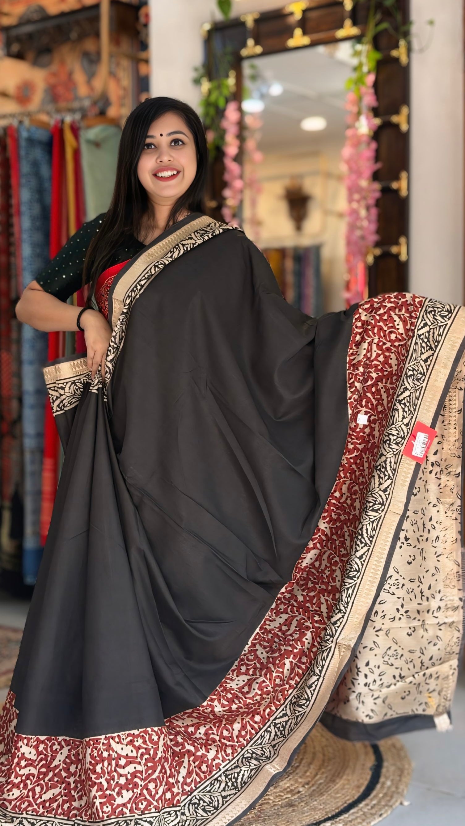Black Kashvi Drape