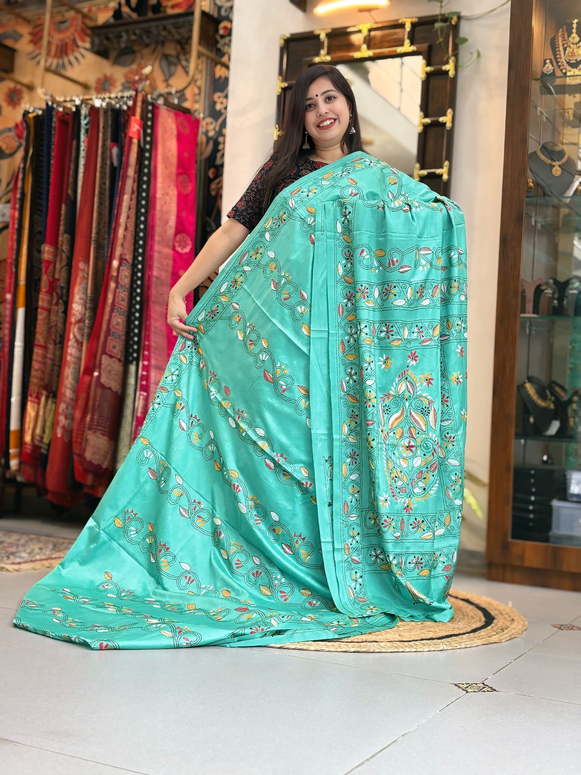 Vrindavan - Katha Dupian Silk Saree