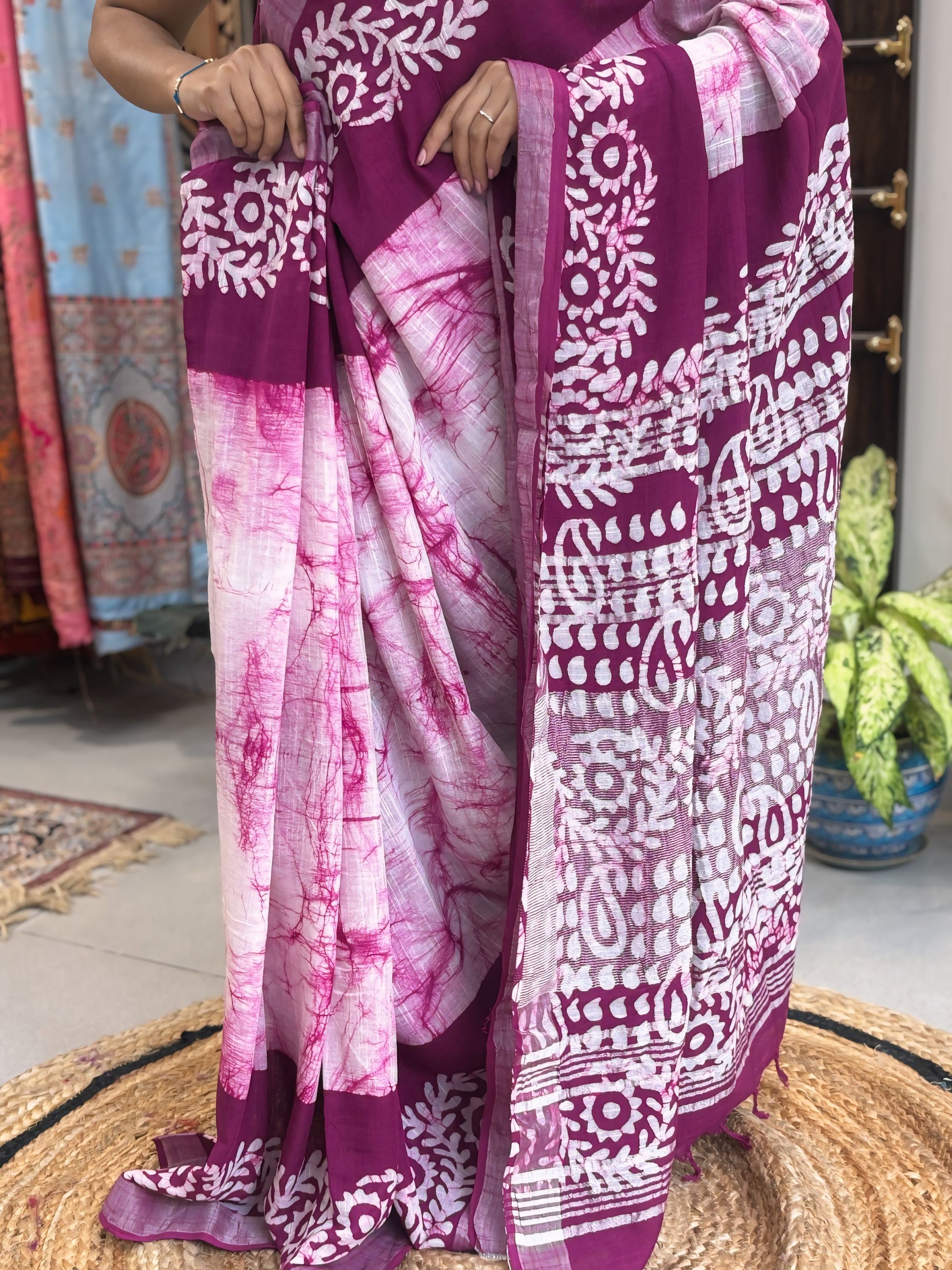 Wine Blossom - Cotton Linen