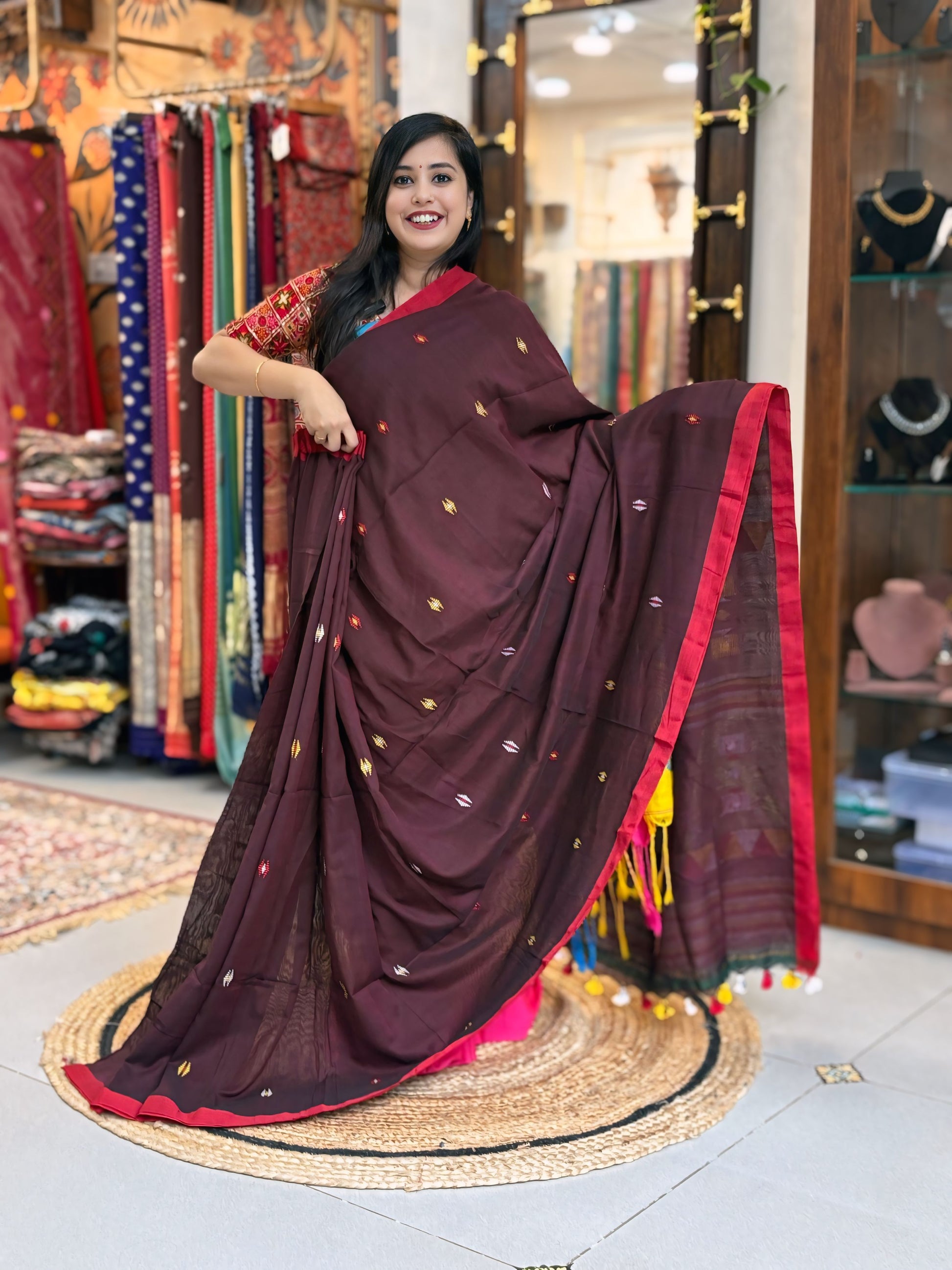 Nakshi - Bhujori Khadi Cotton Saree
