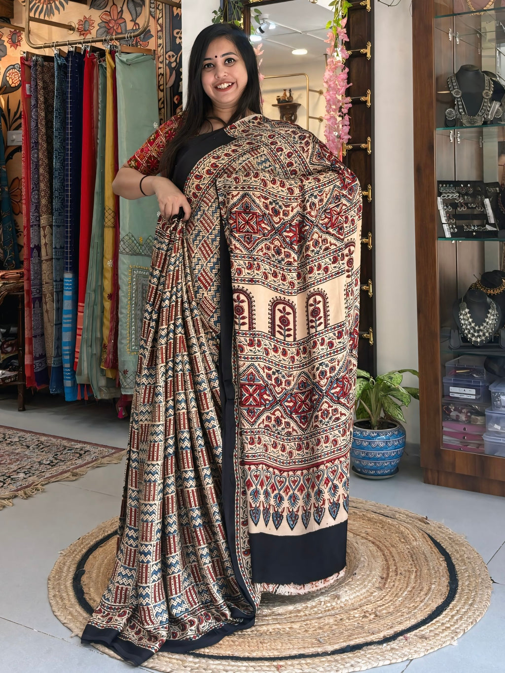 Utsav - Pure Ajrak Modal Silk
