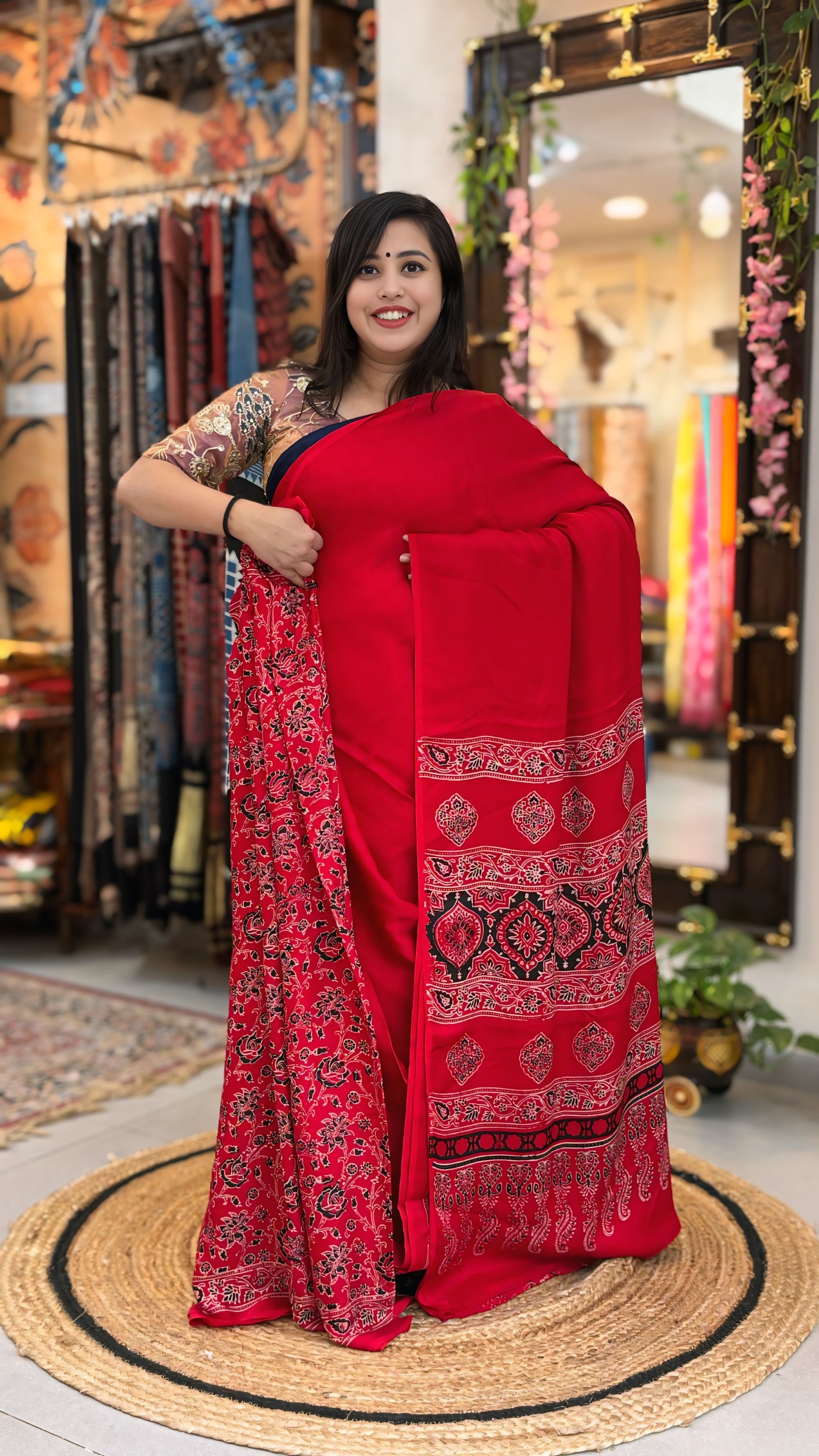 Veda - Pure Ajrak Modal Silk