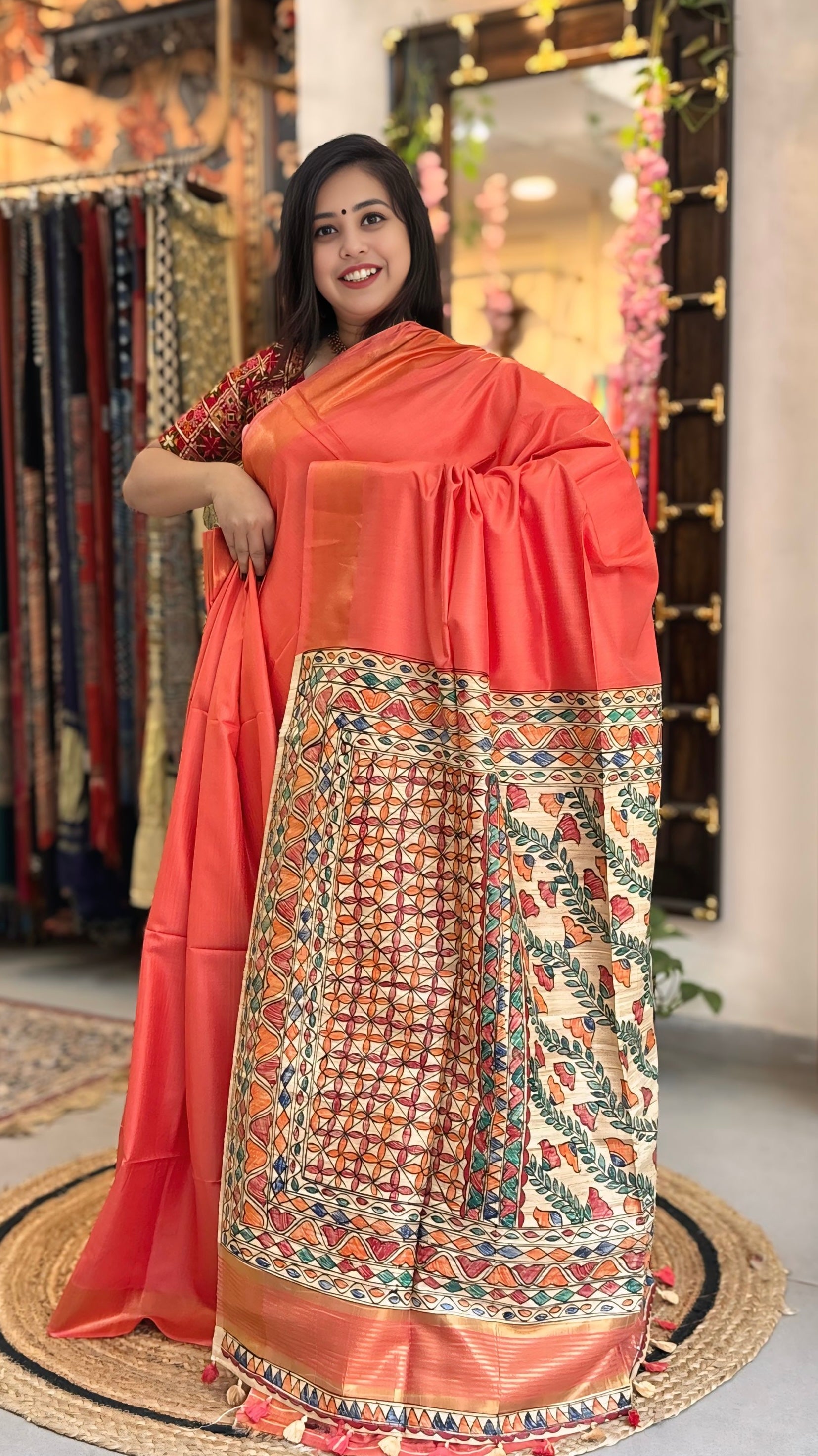 Sharda - Madhubani Silk Saree