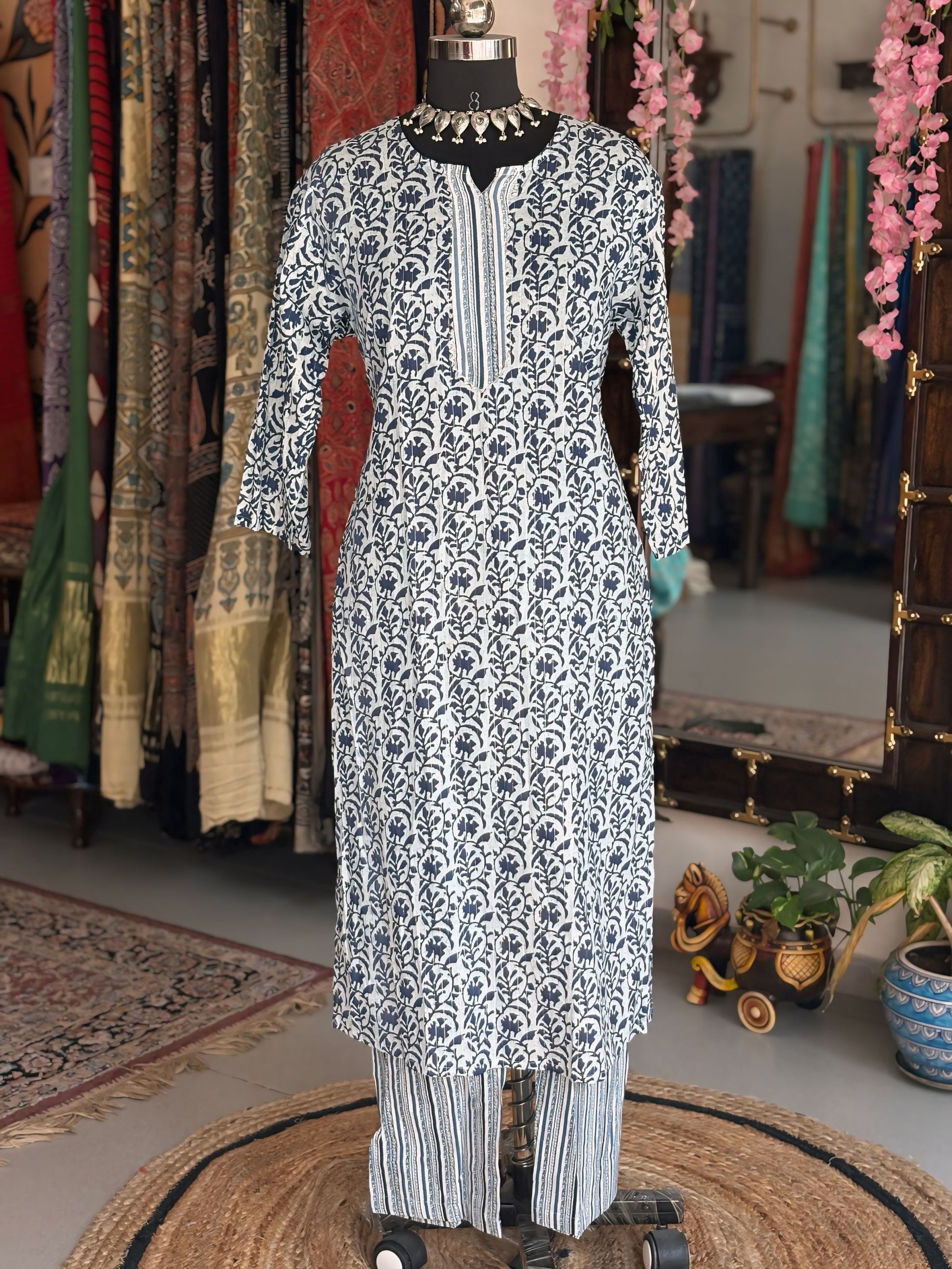 Indigo Whisper Kurti