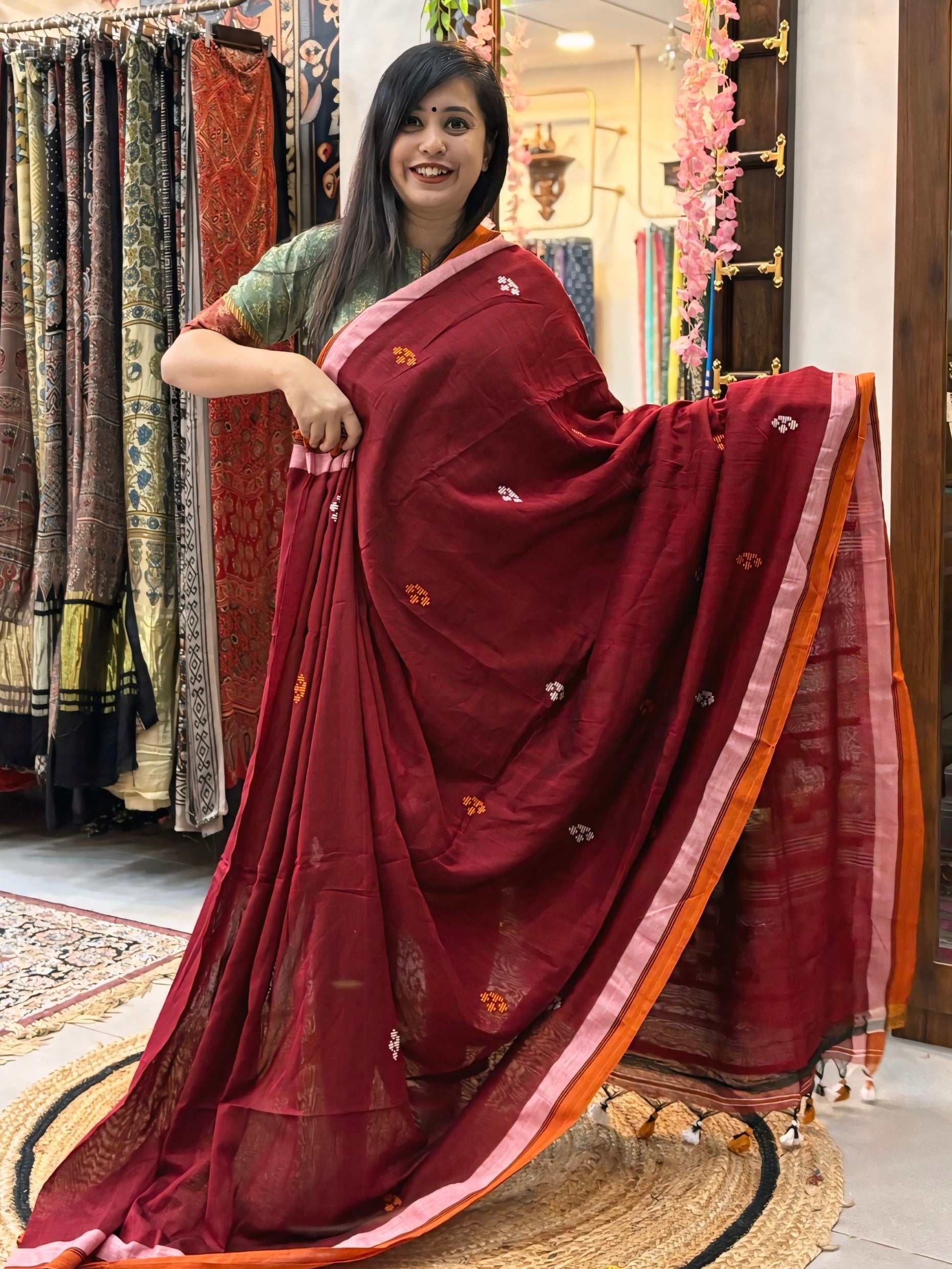Vedika
- Bhujori Khadi Cotton Saree