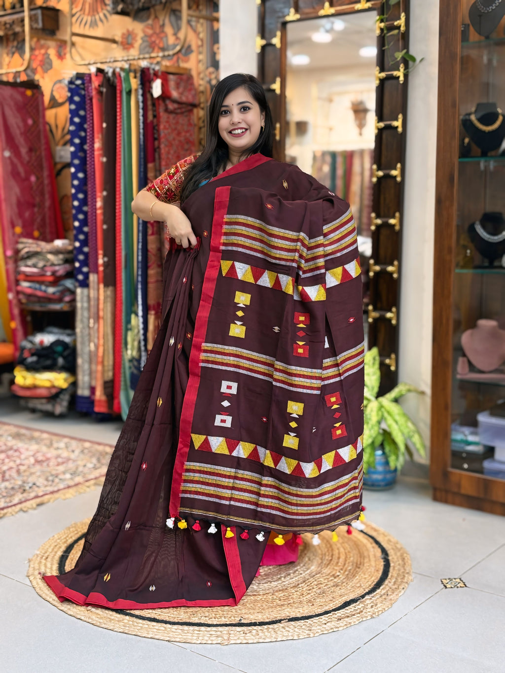 Nakshi - Bhujori Khadi Cotton Saree