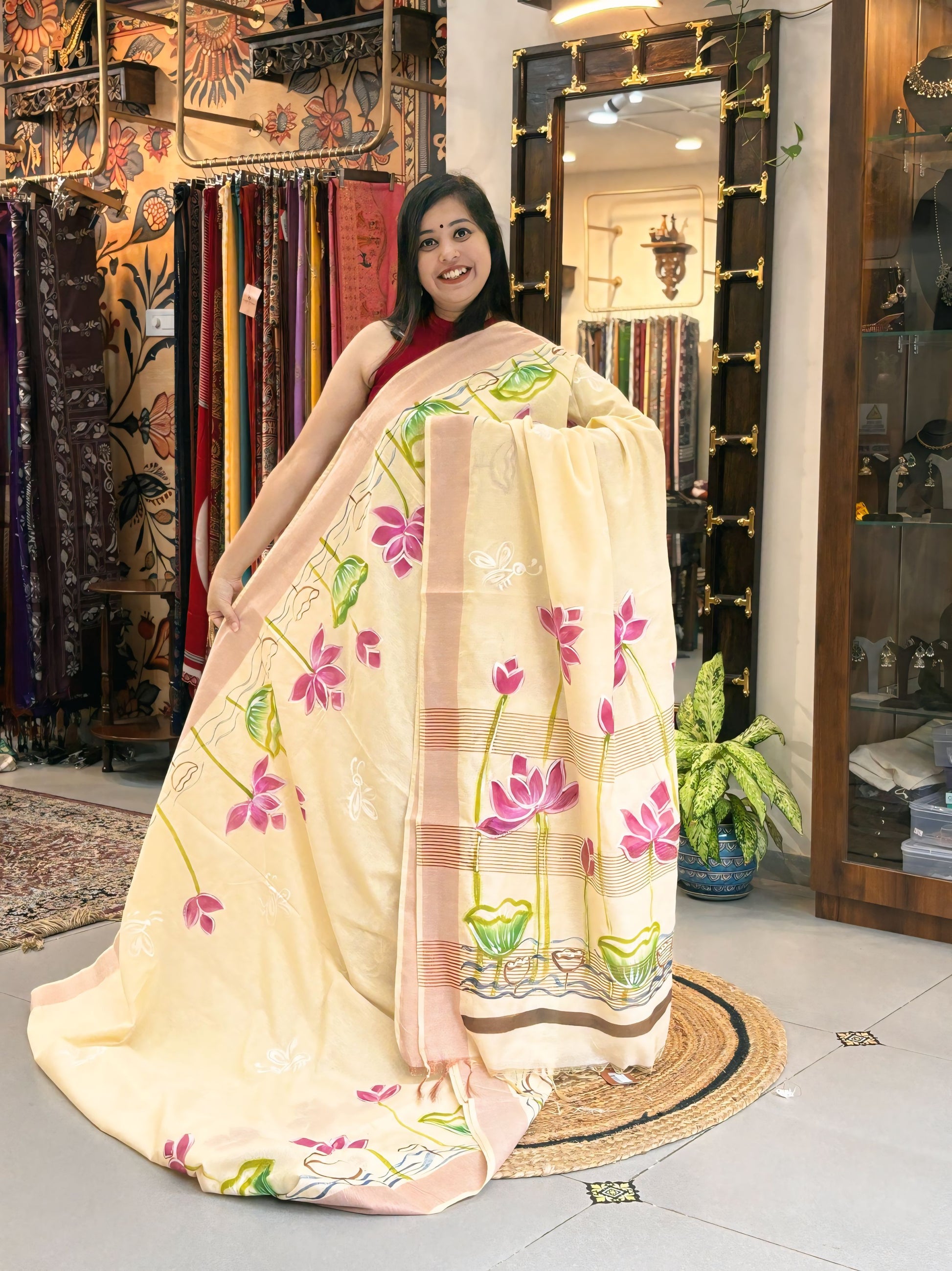 Chitra Vastra - Handpainted Tussar