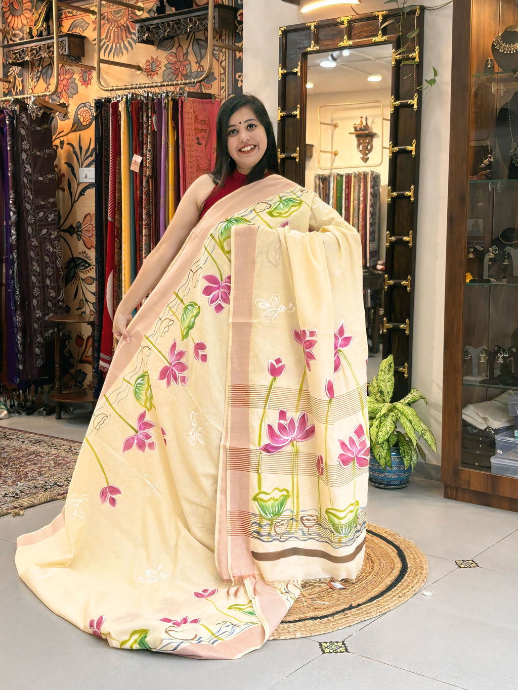 Chitra Vastra - Handpainted Tussar