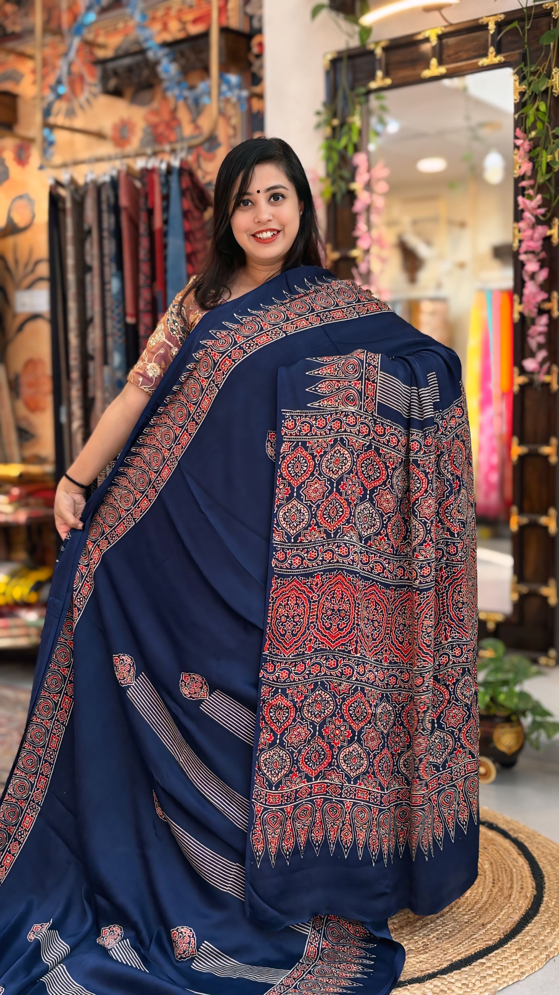 Aarya - Pure Ajrak Modal Silk