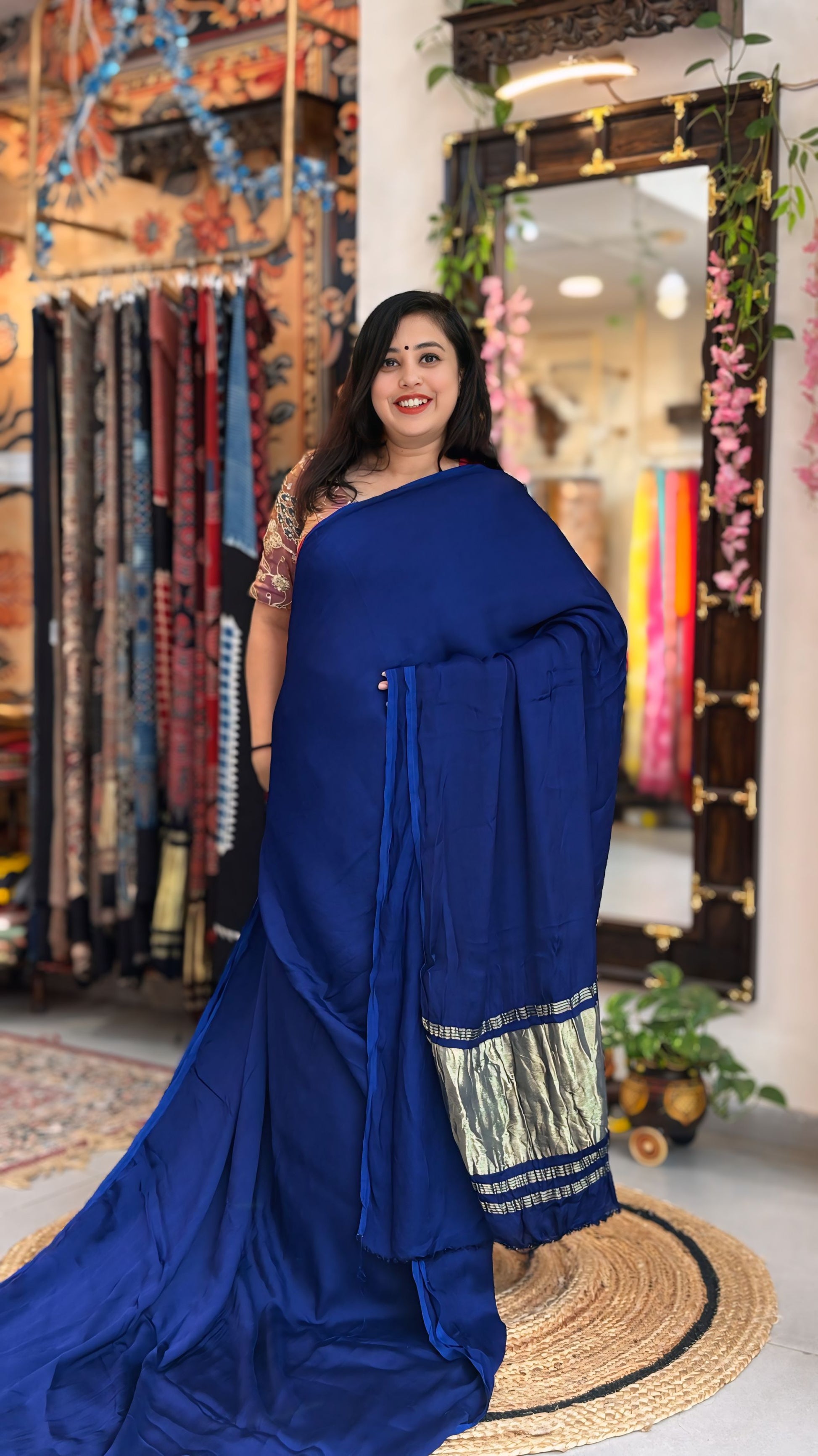 Neel - Pure Ajrak Modal Silk