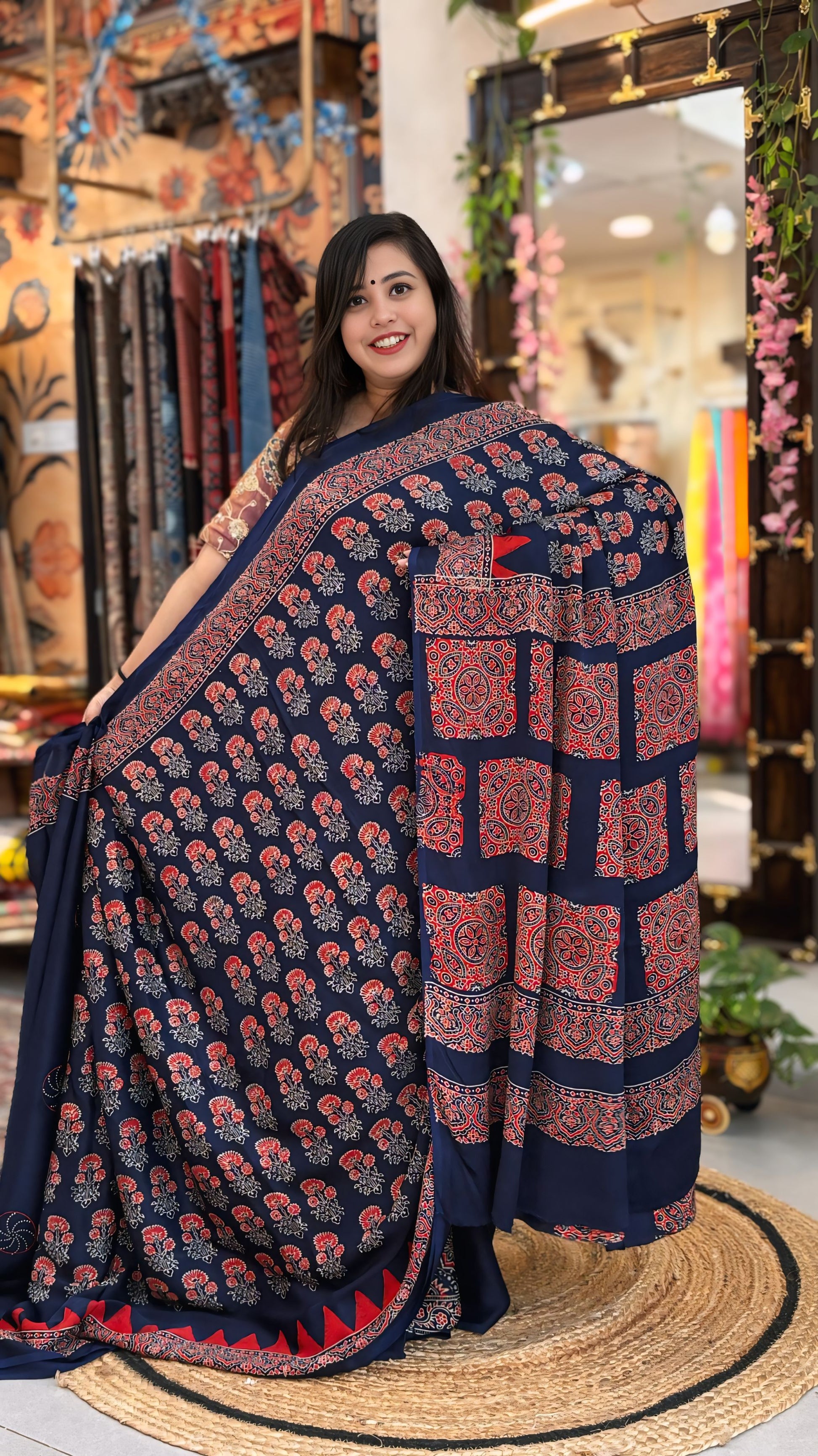 Tanvi - Pure Ajrak Modal Silk