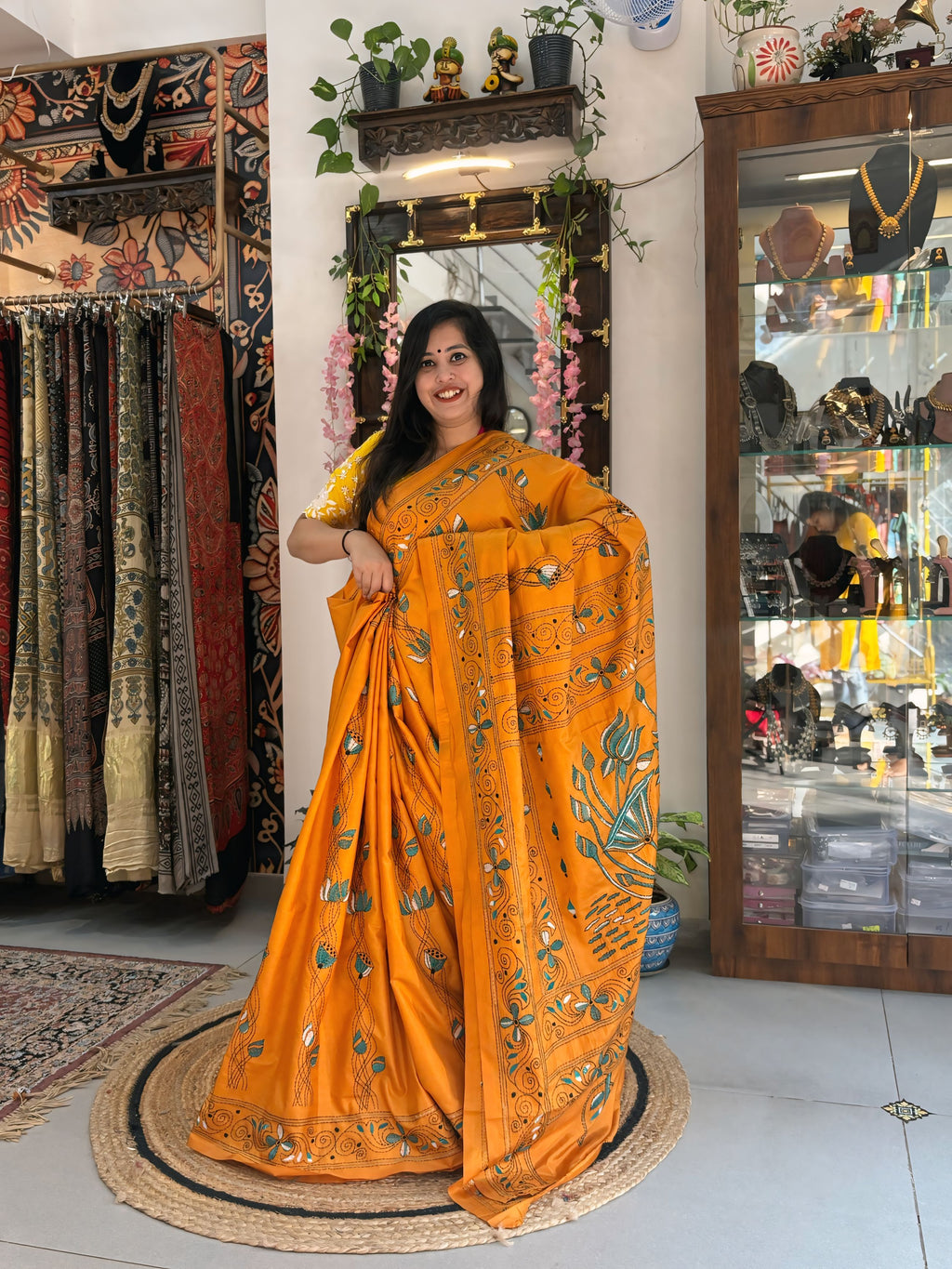 Nandini - Katha Dupian Silk Saree