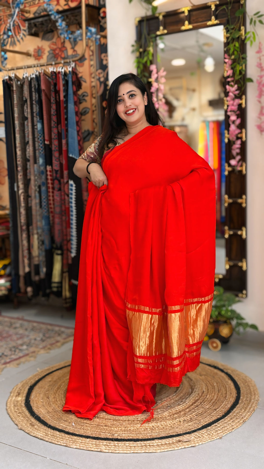 Indira - Pure Ajrak Modal Silk
