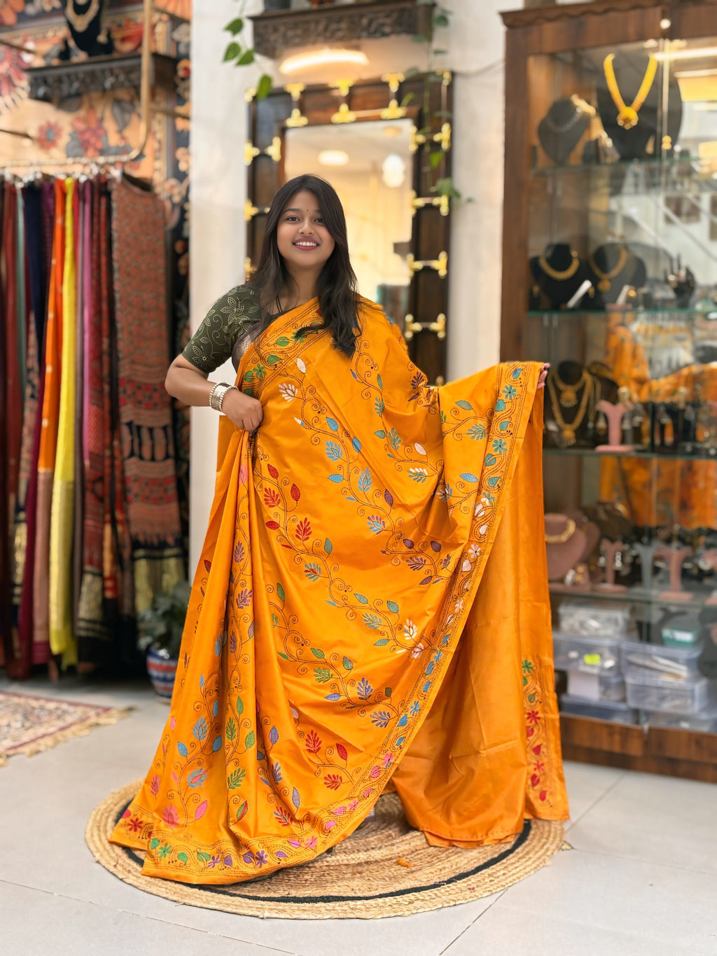 Rekha - Katha Dupian Silk Saree