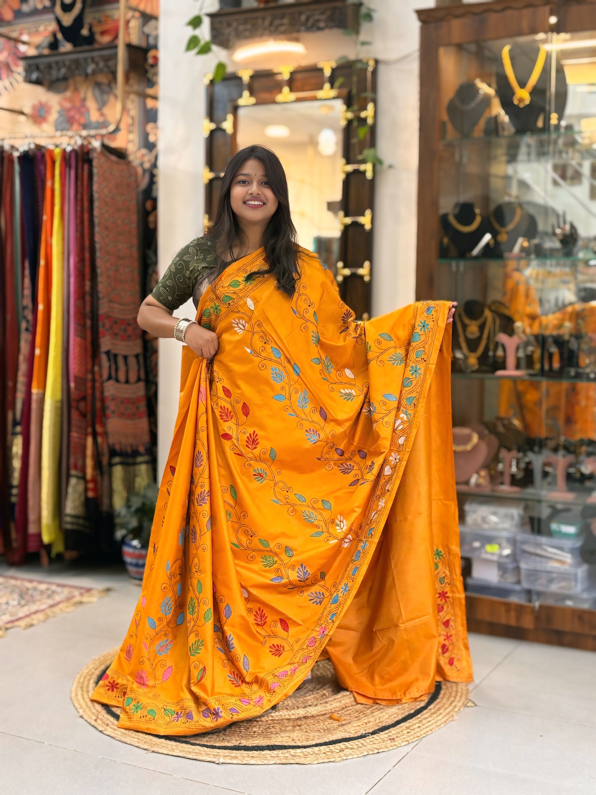 Rekha - Katha Dupian Silk Saree