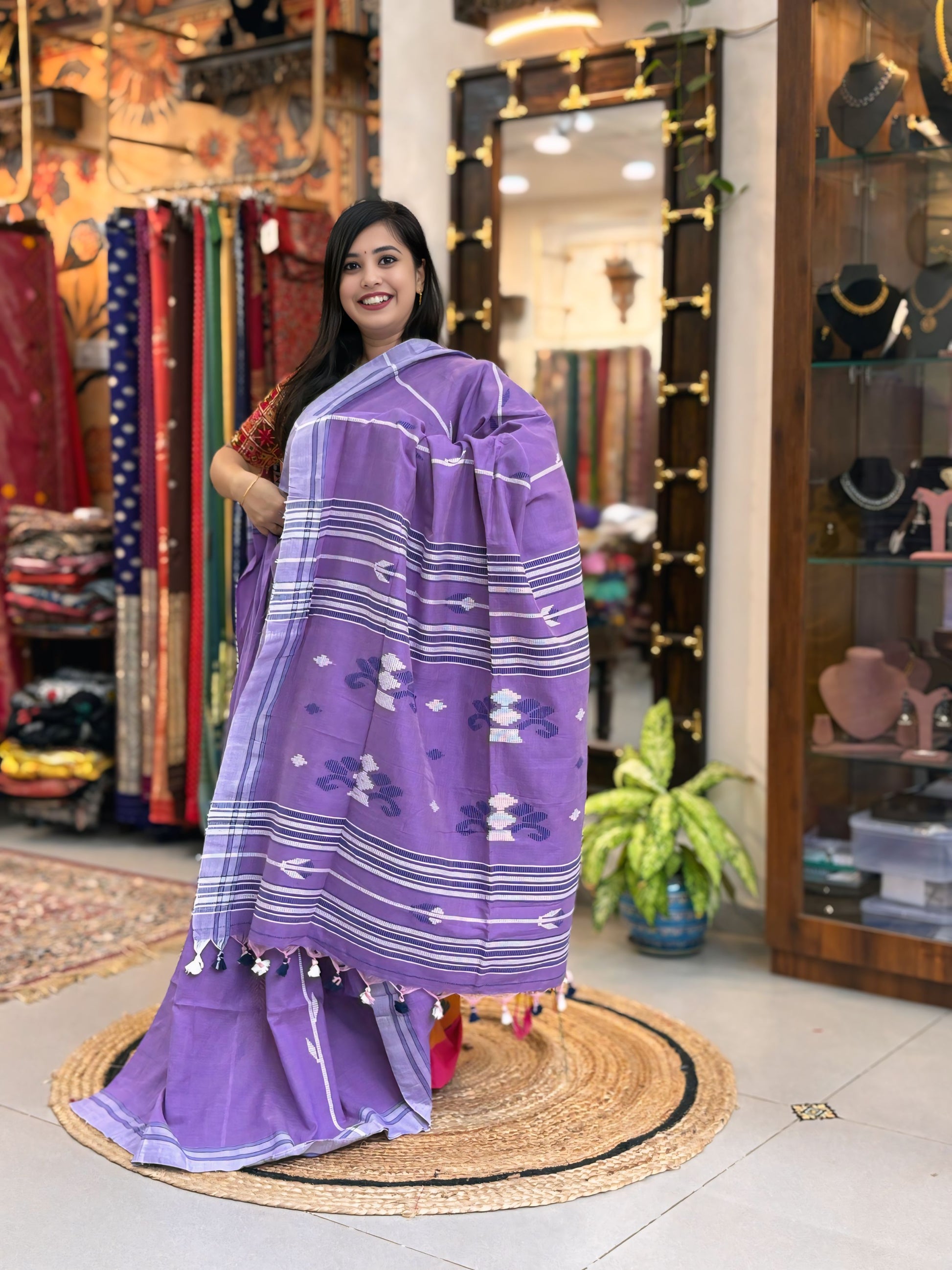 Rivika - Bhujori Khadi Cotton Saree