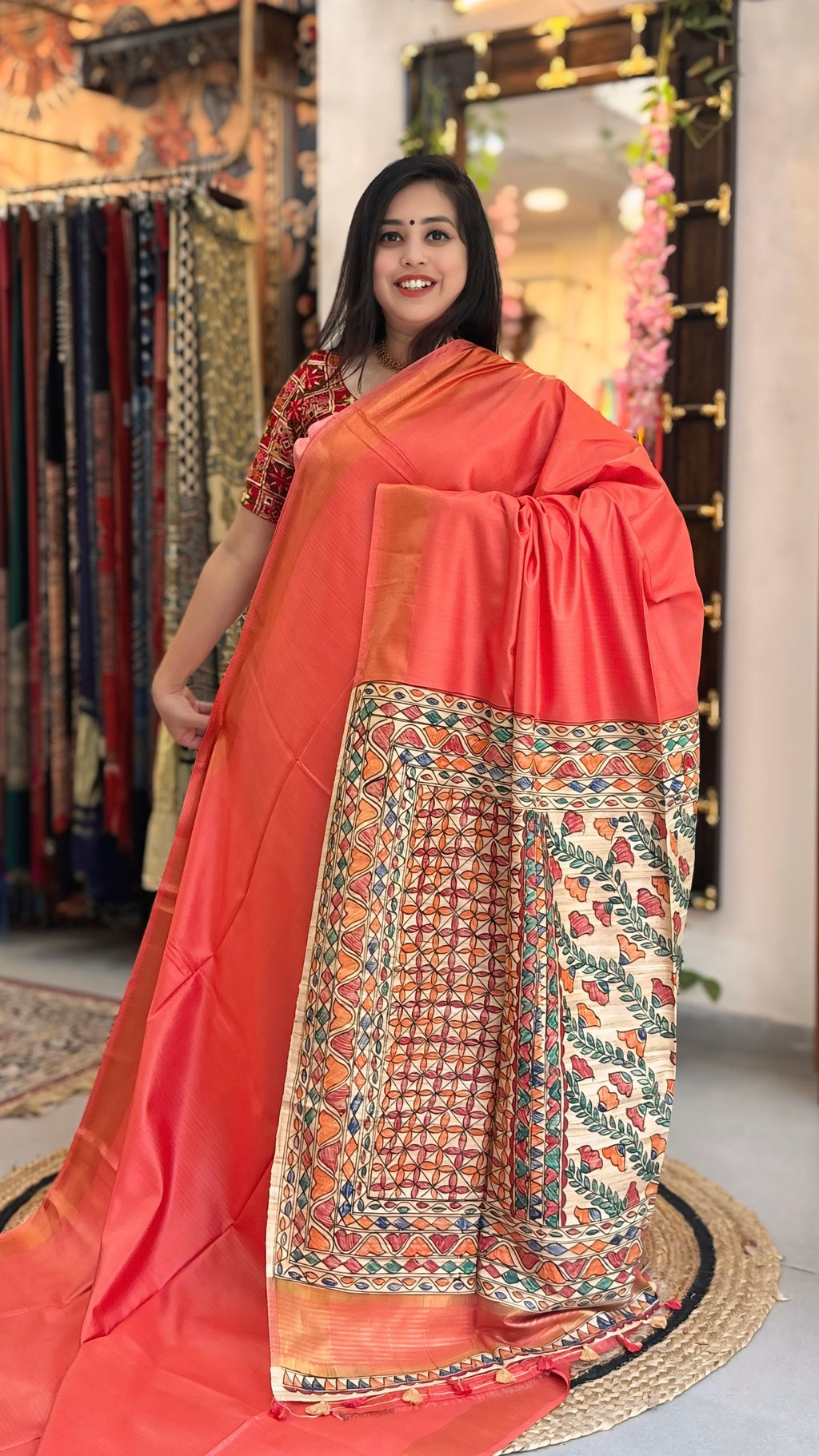 Sharda - Madhubani Silk Saree