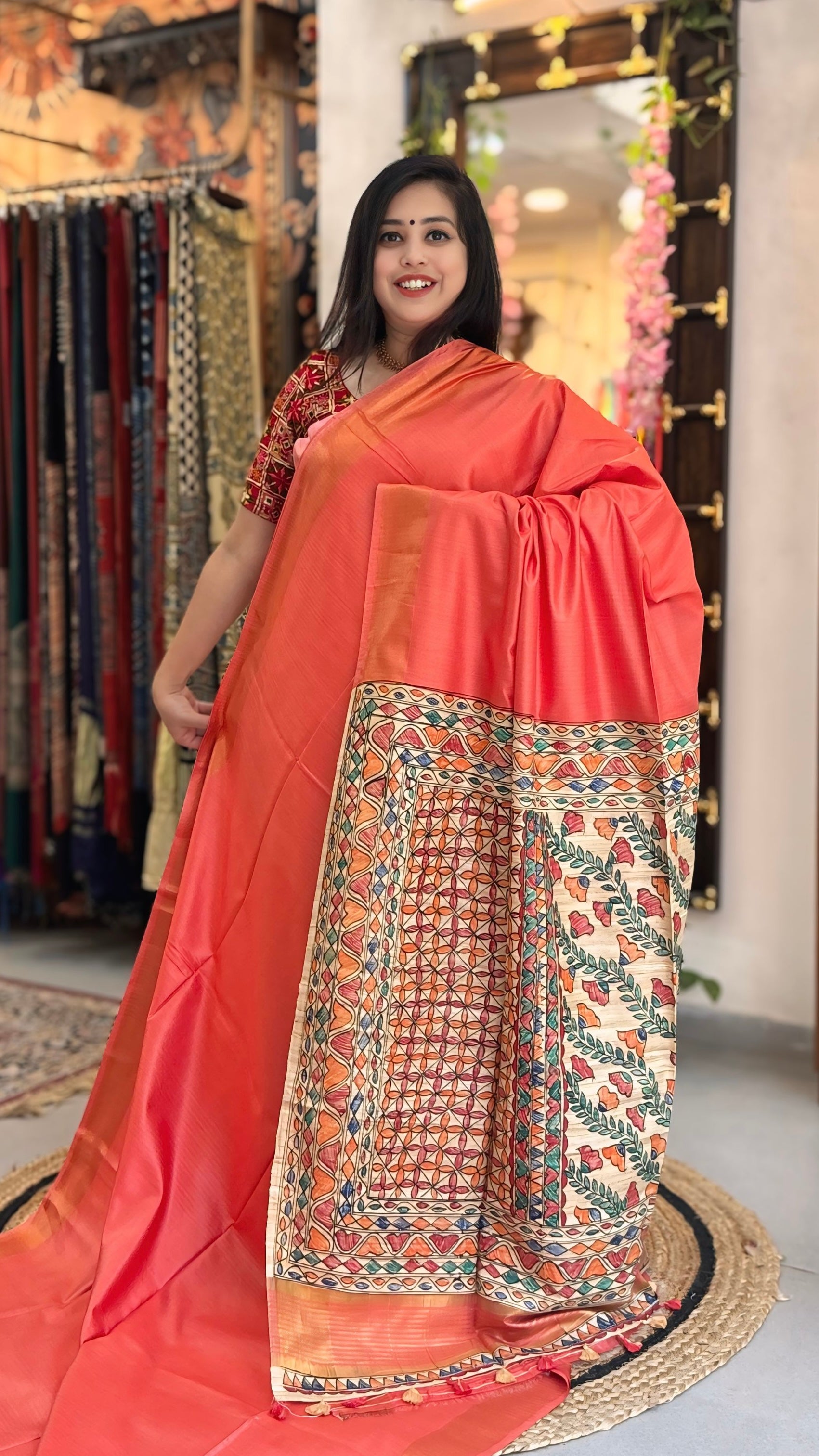 Sharda - Madhubani Silk Saree