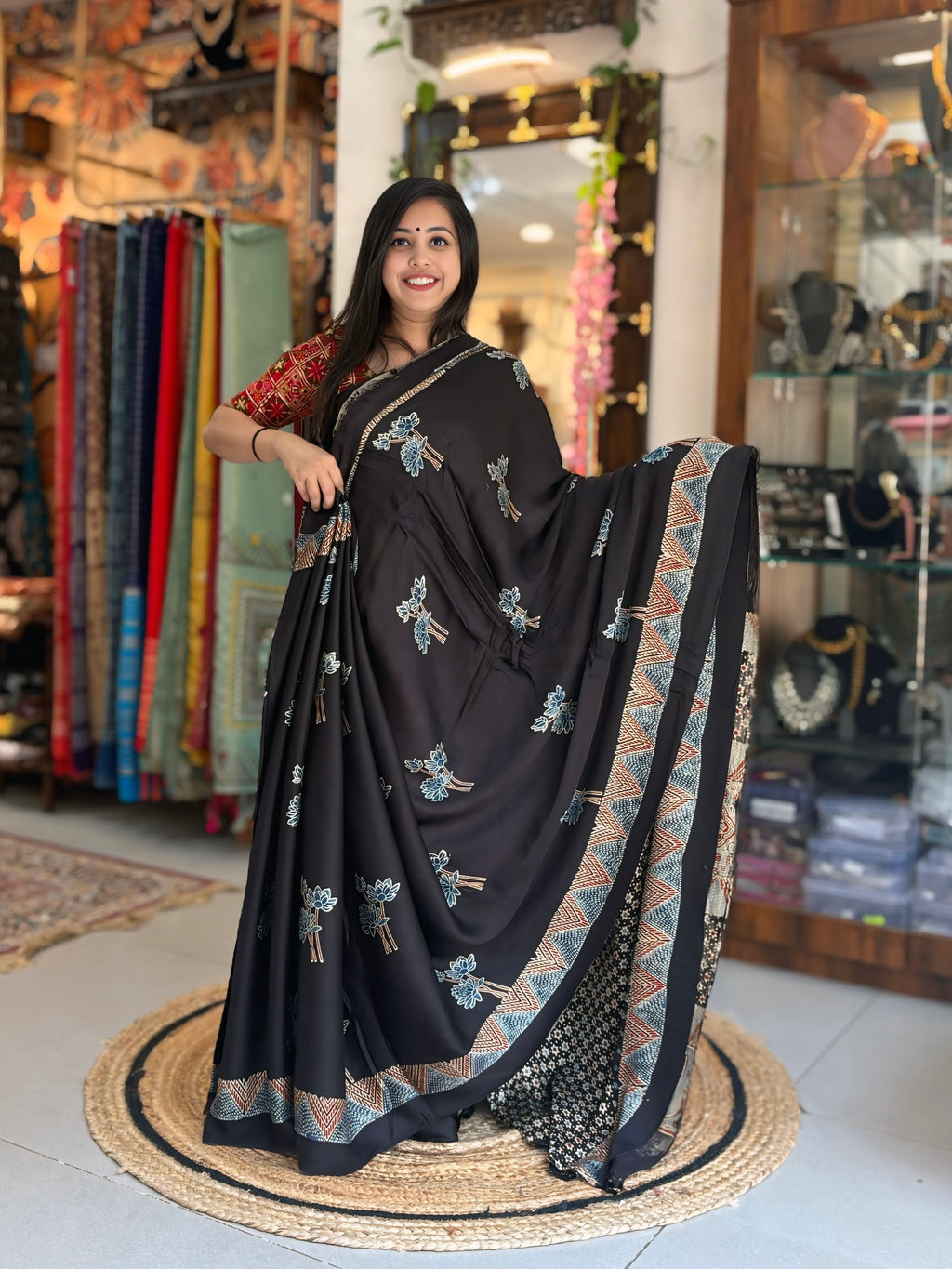 Rasika - Pure Ajrak Modal Silk